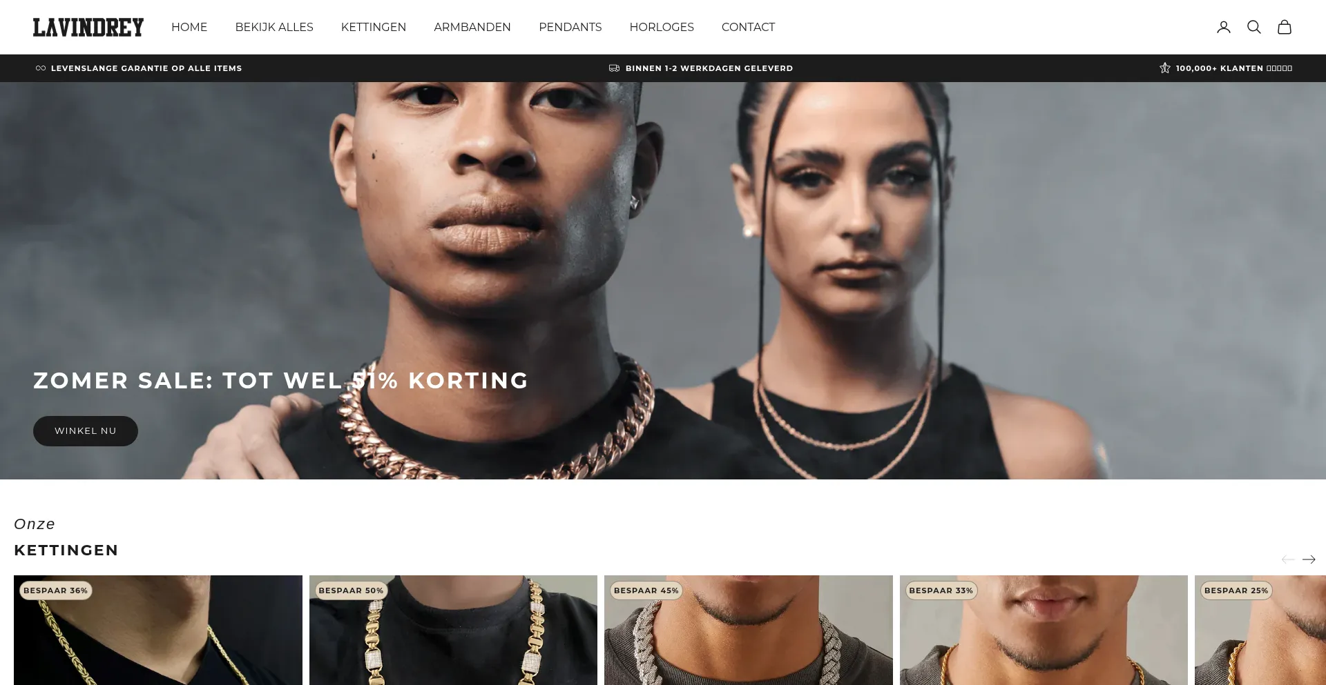 Website screenshot of Lavindrey.nl