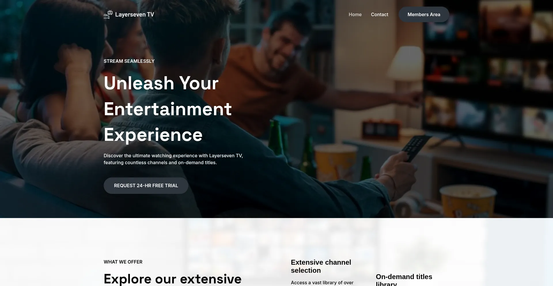 Website screenshot of Layerseventv.com