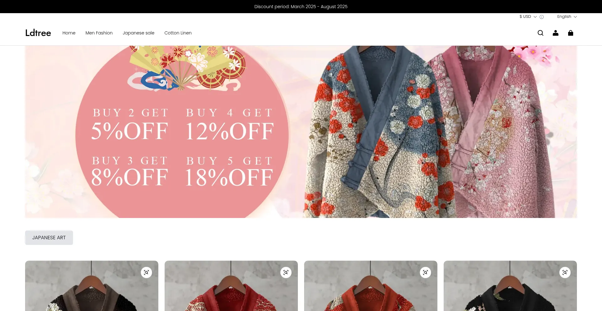 Website screenshot of Ldtree.com