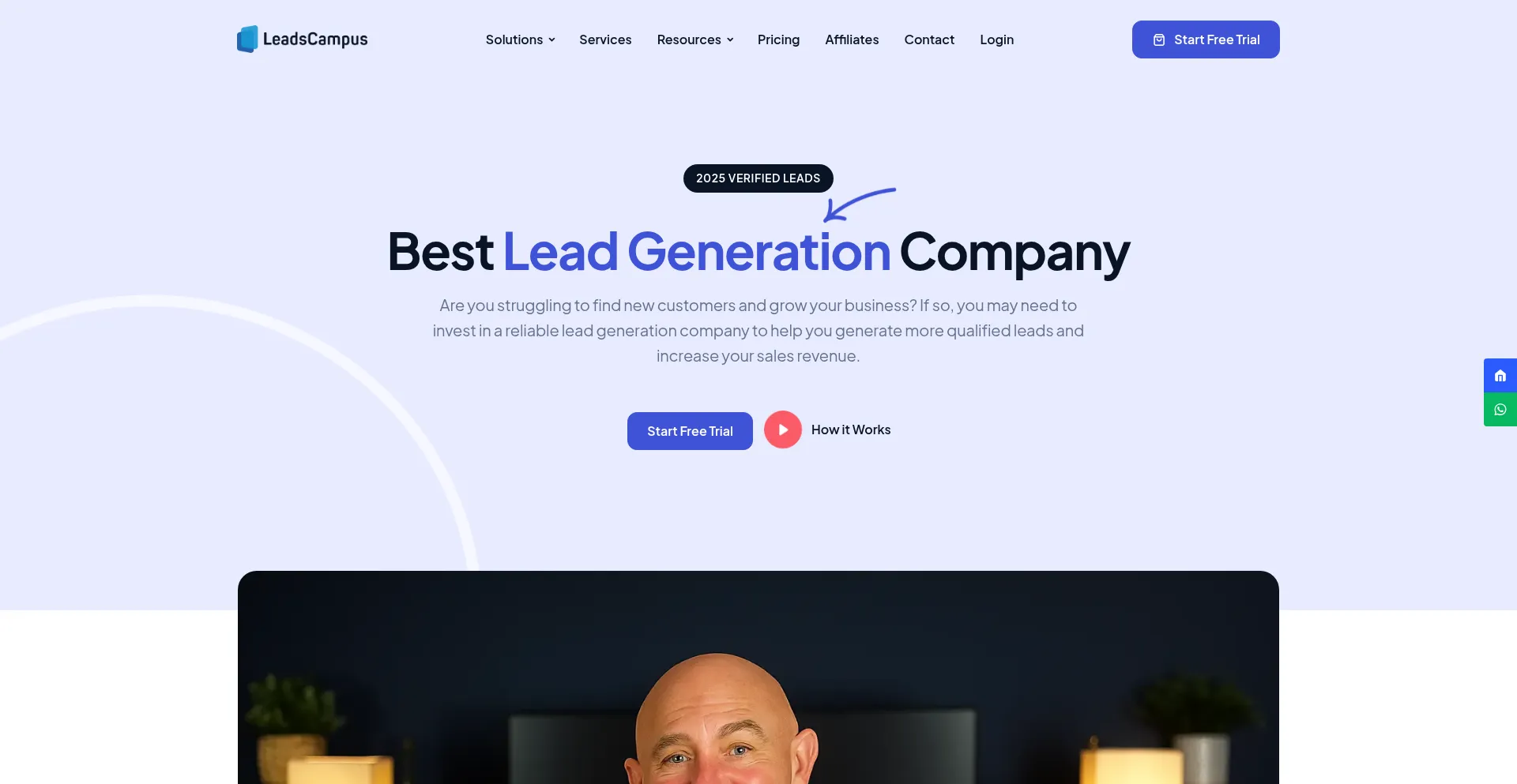 Website screenshot of Leadscampus.com