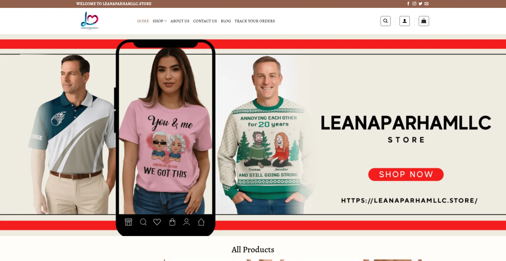 Website screenshot of Leanaparhamllc.store