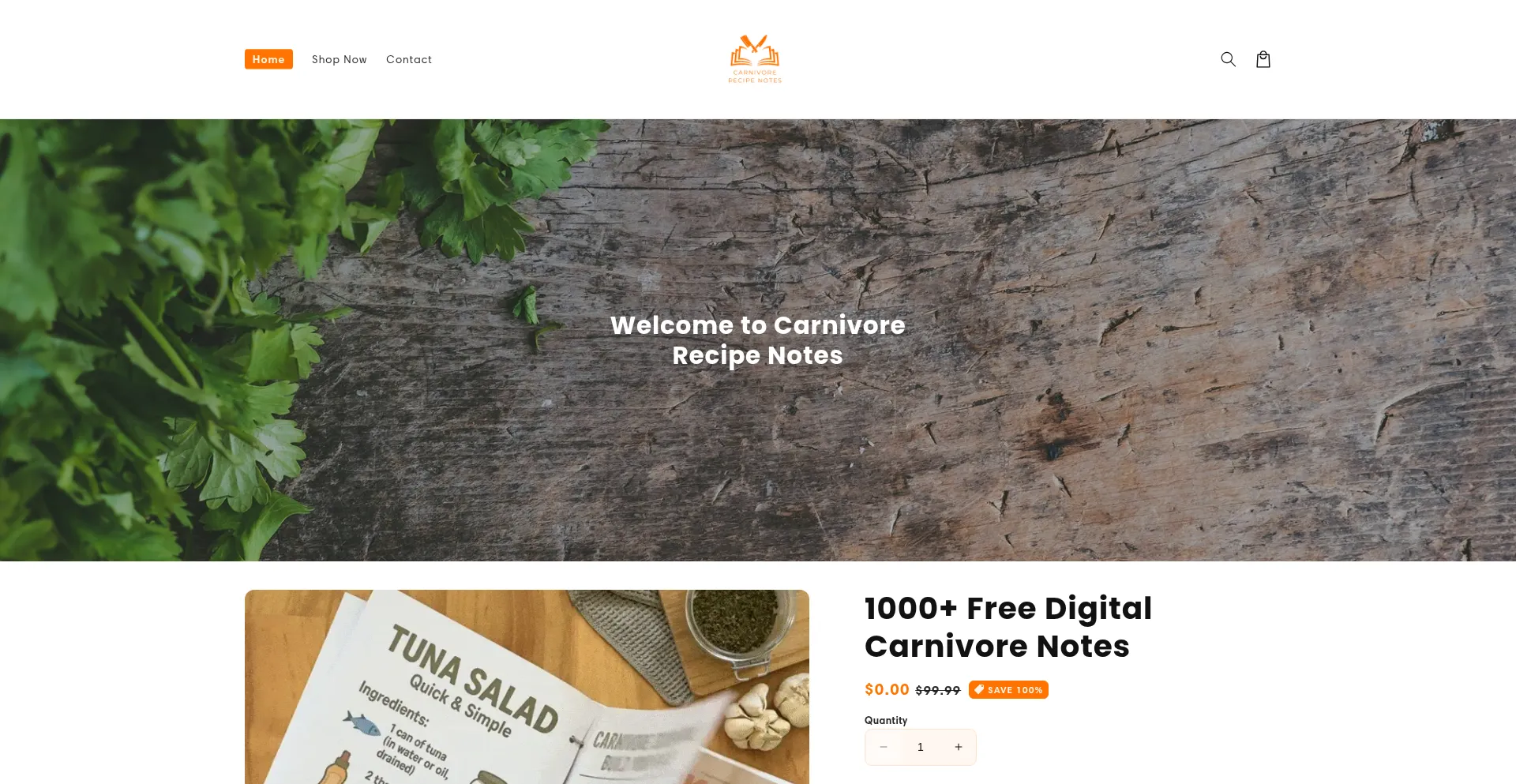 Website screenshot of Learn-carnivore.com