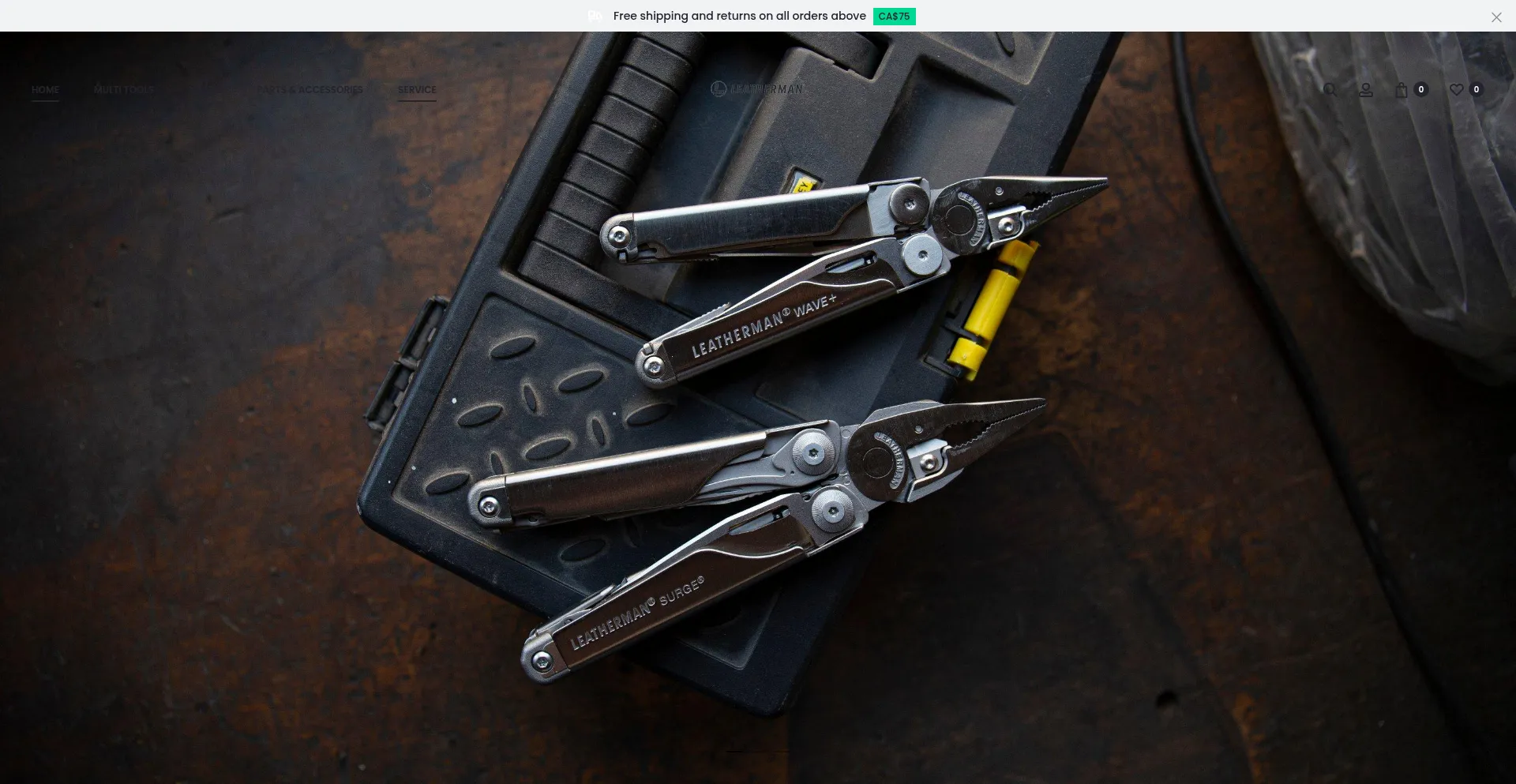 Website screenshot of Leatherman-canada.com