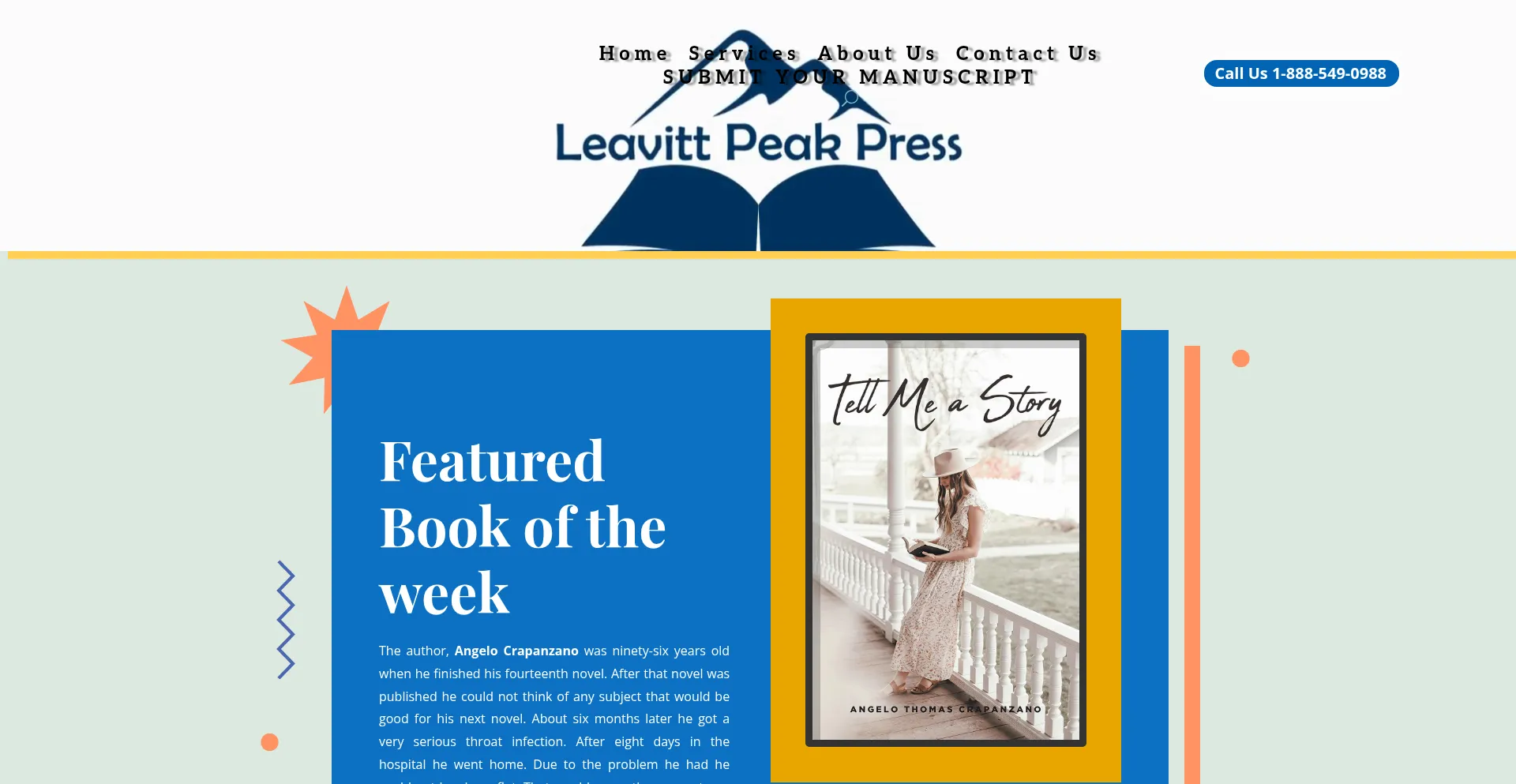 Website screenshot of Leavittpeakpress.com