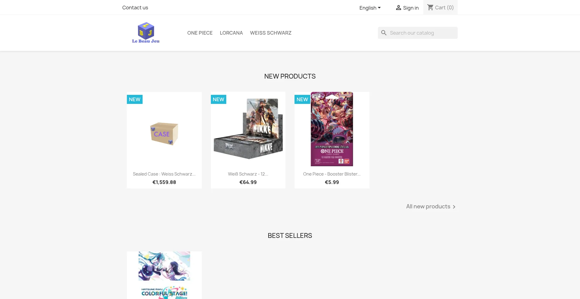 Website screenshot of Lebeaujeu.fr