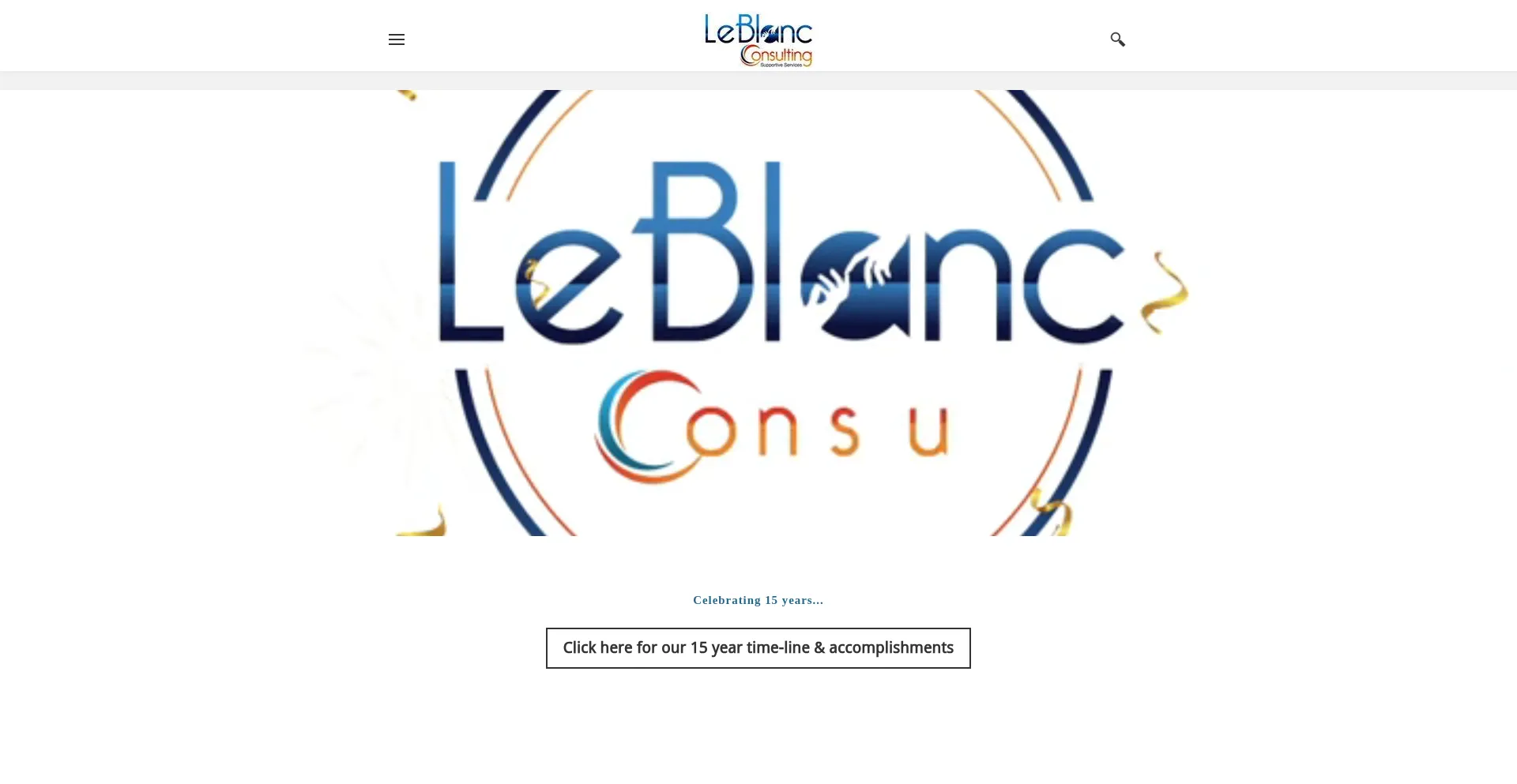 Website screenshot of Leblancconsulting.net