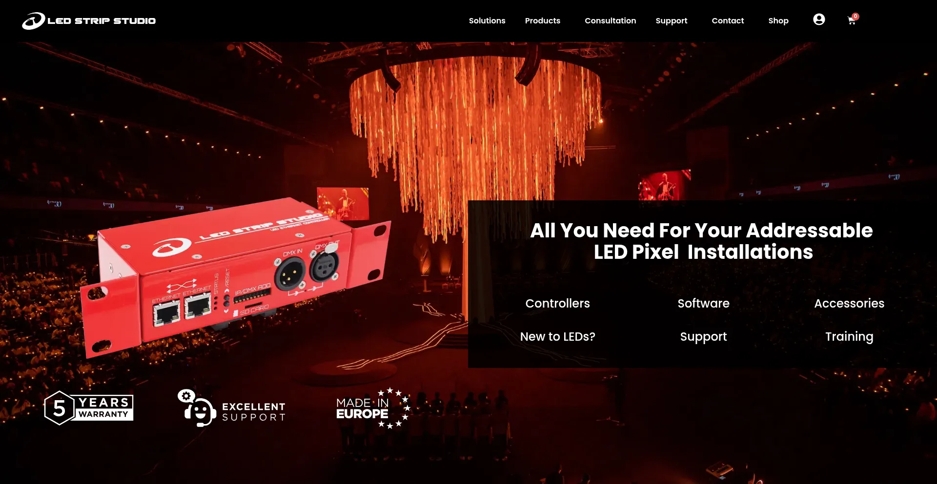 Website screenshot of Ledstripstudio.com