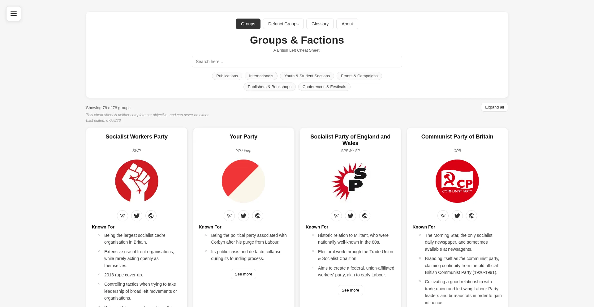 Leftcheatsheet.co.uk