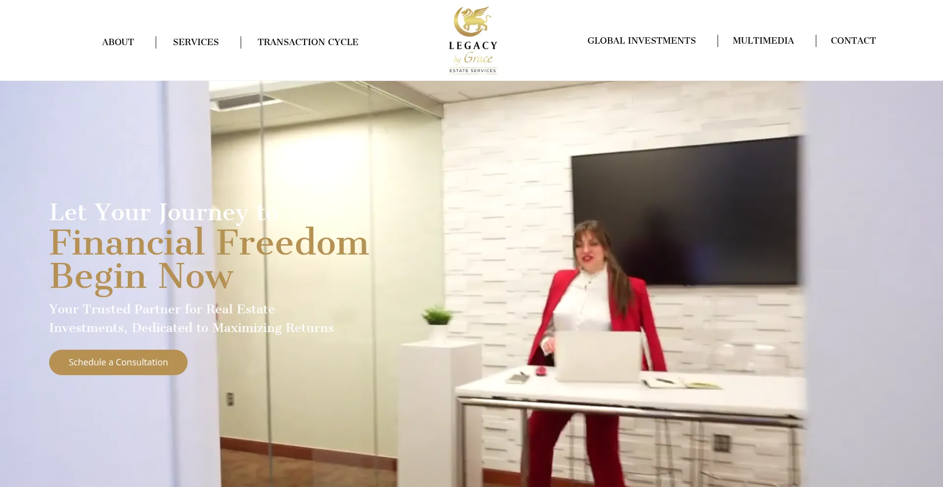 Website screenshot of Legacybygrace.com