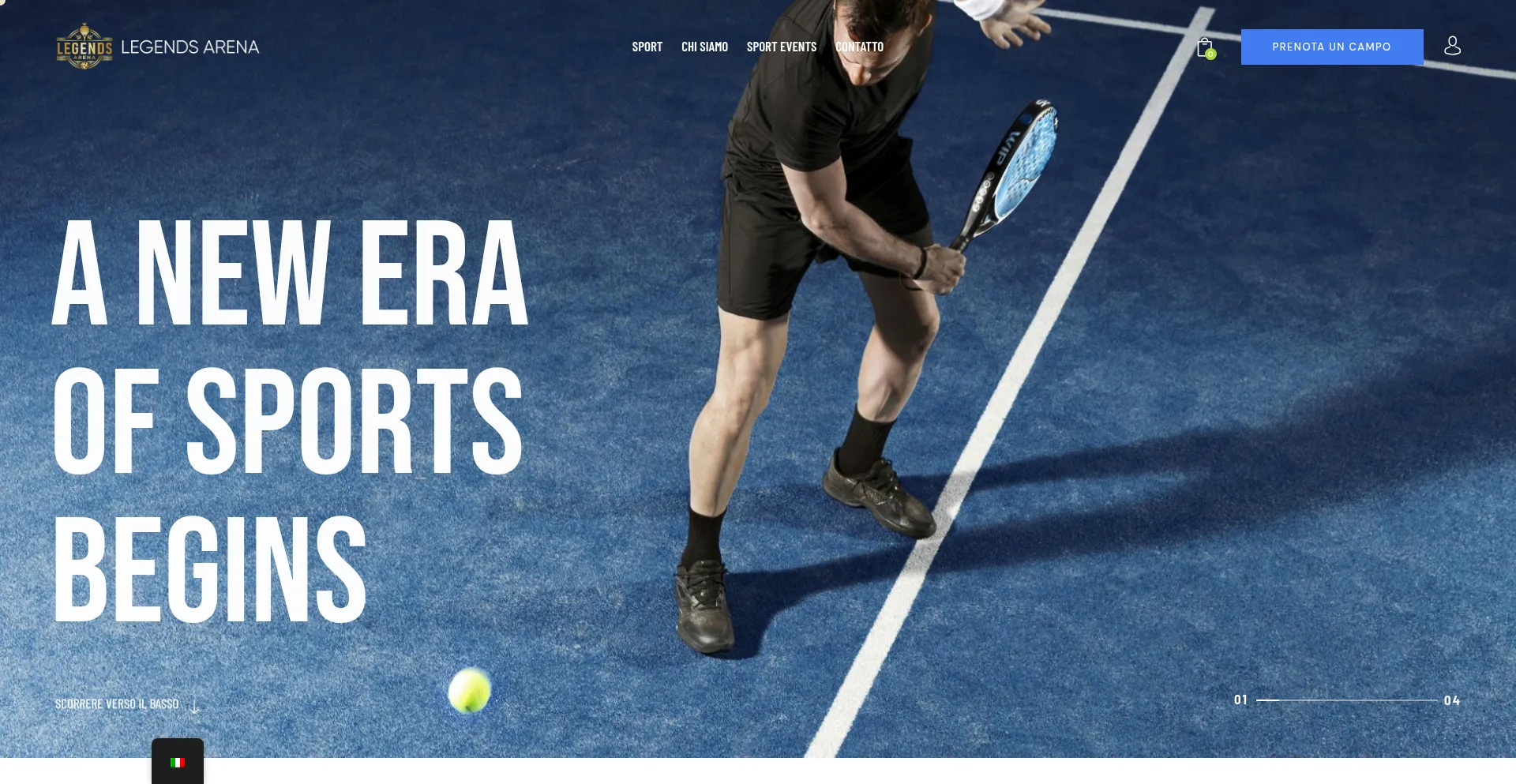 Website screenshot of Legendssportarena.it