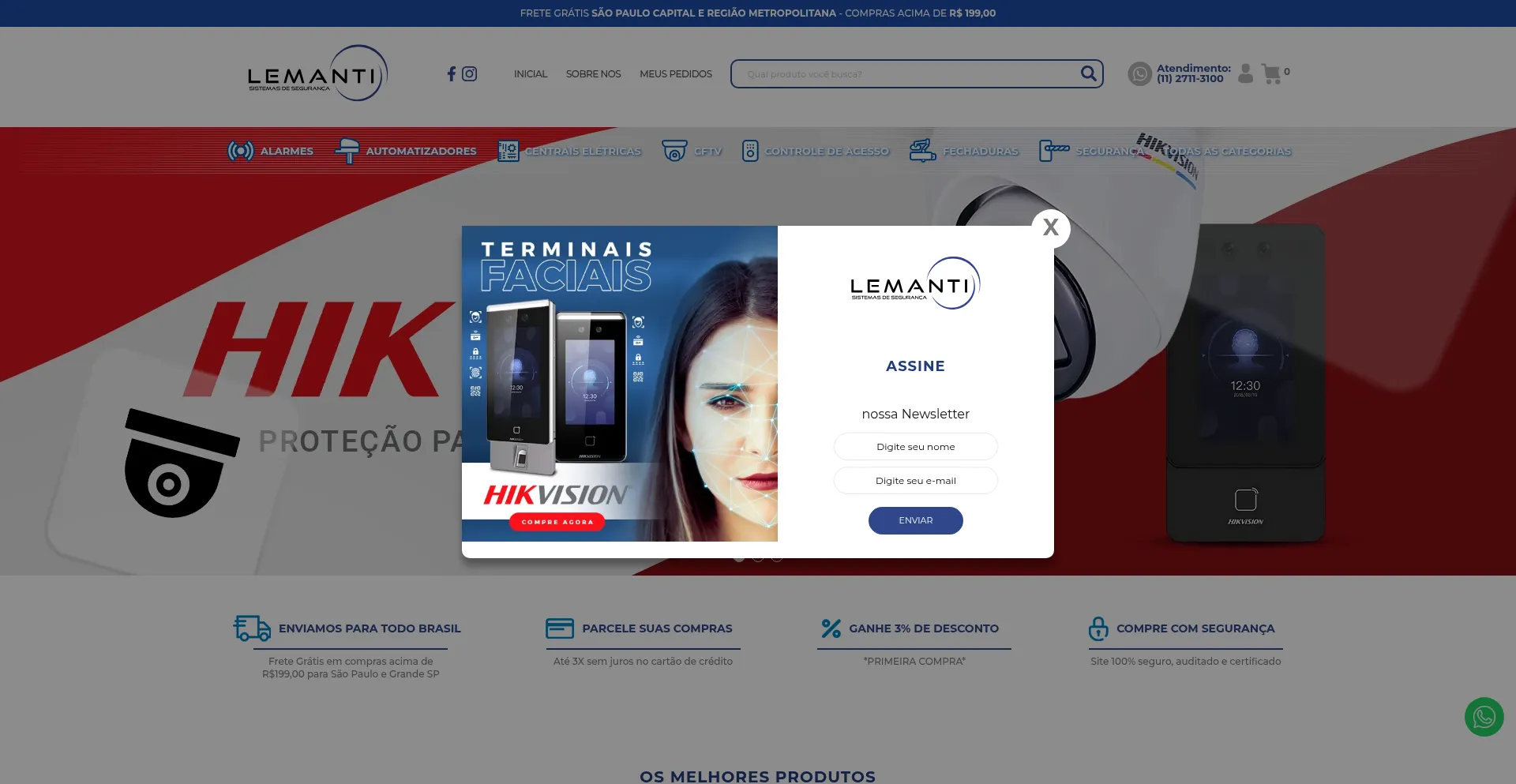 Website screenshot of Lemanti.com.br