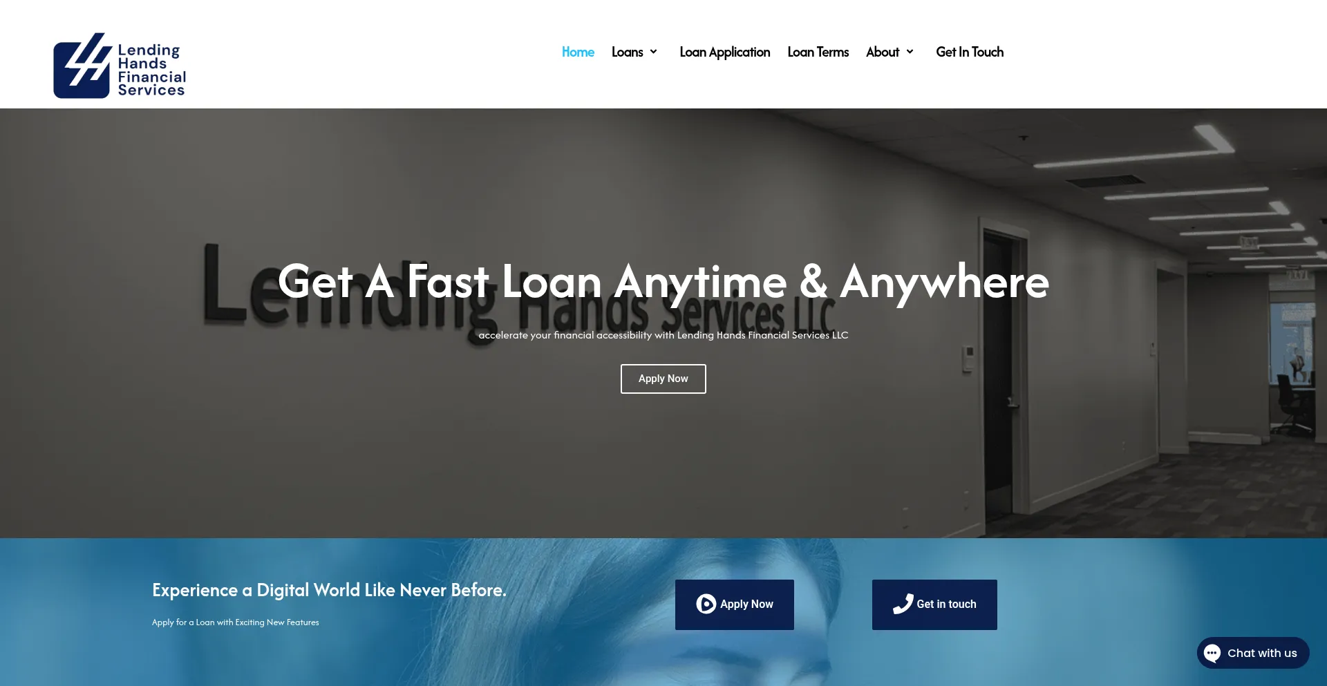 Website screenshot of Lendinghandservicesllc.com
