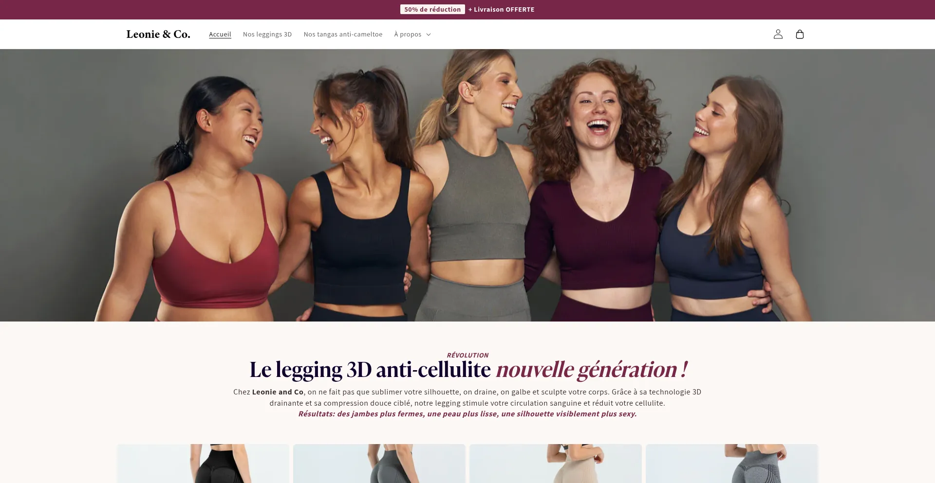Website screenshot of Leonieandco.ca