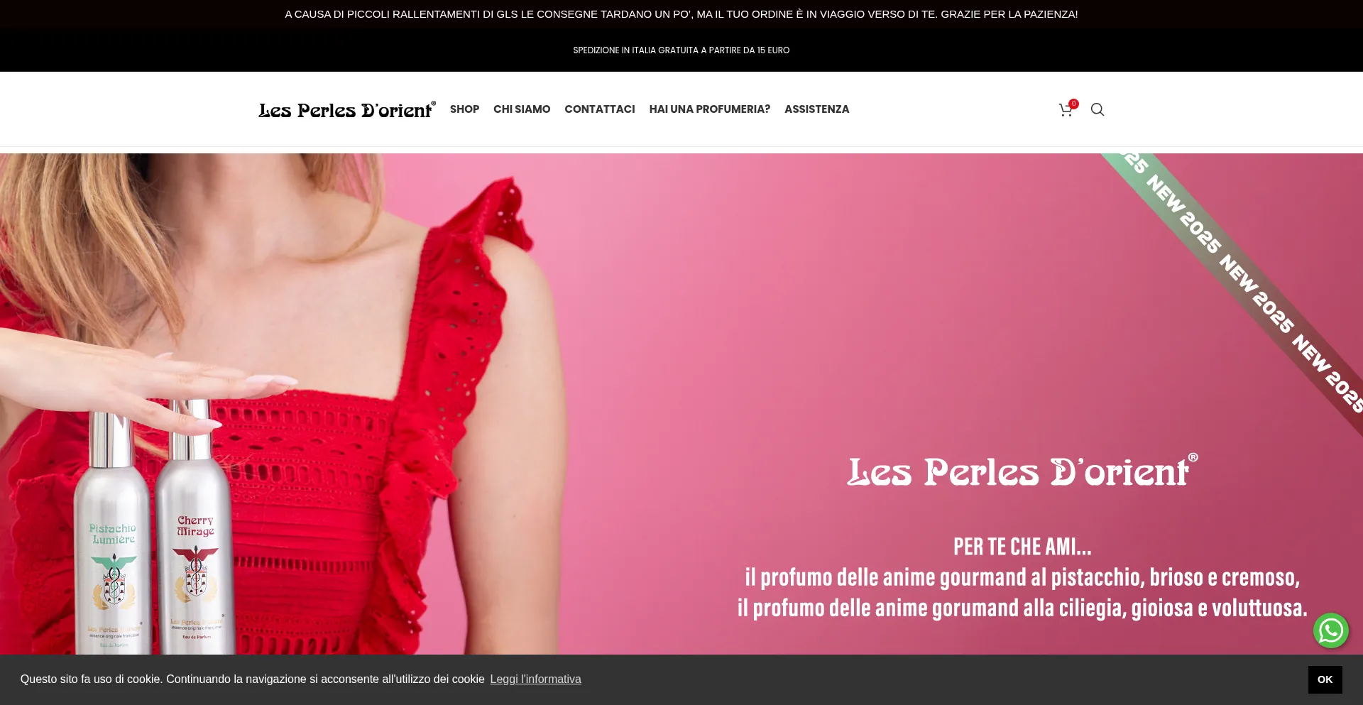Website screenshot of Lesperlesdorient.com