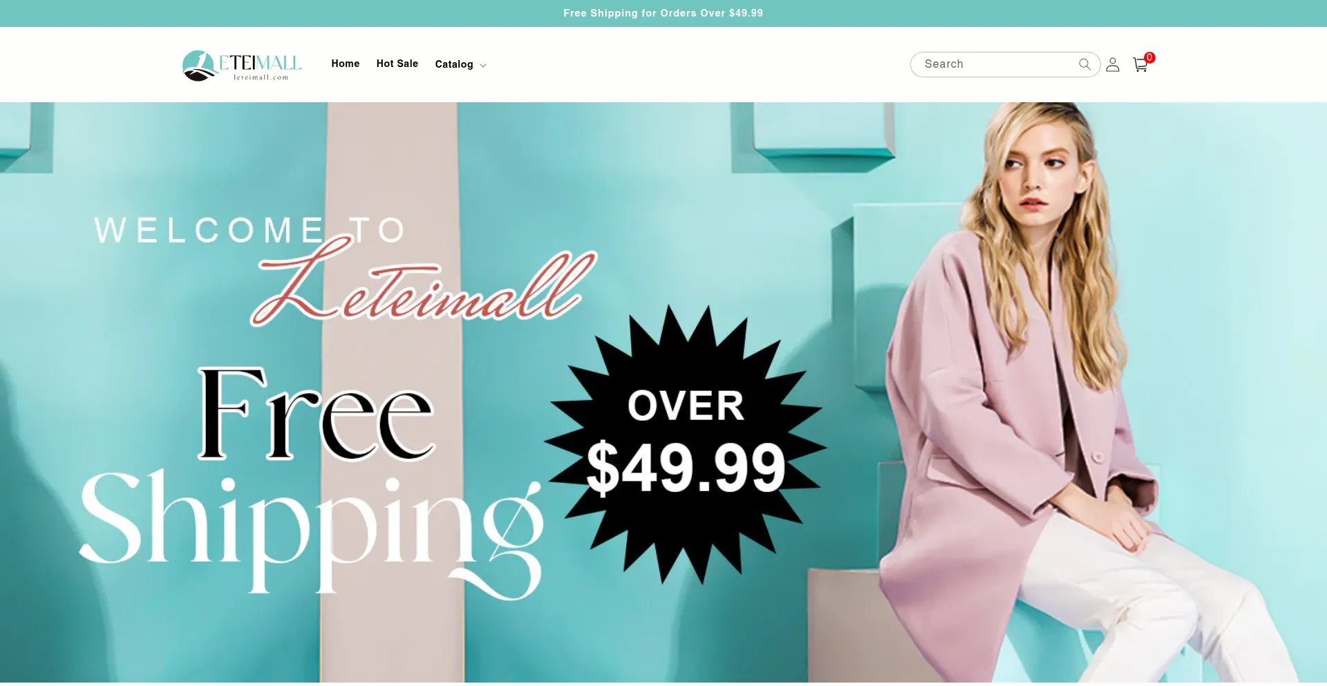 Website screenshot of Leteimall.com