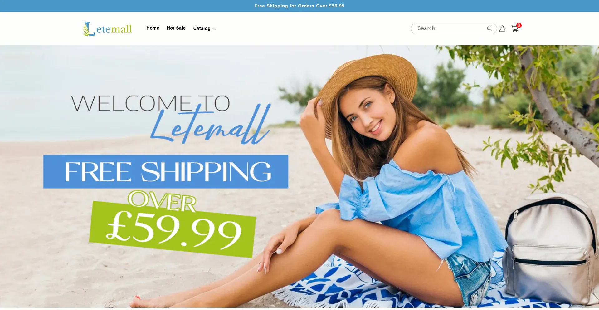 Website screenshot of Letemall.com