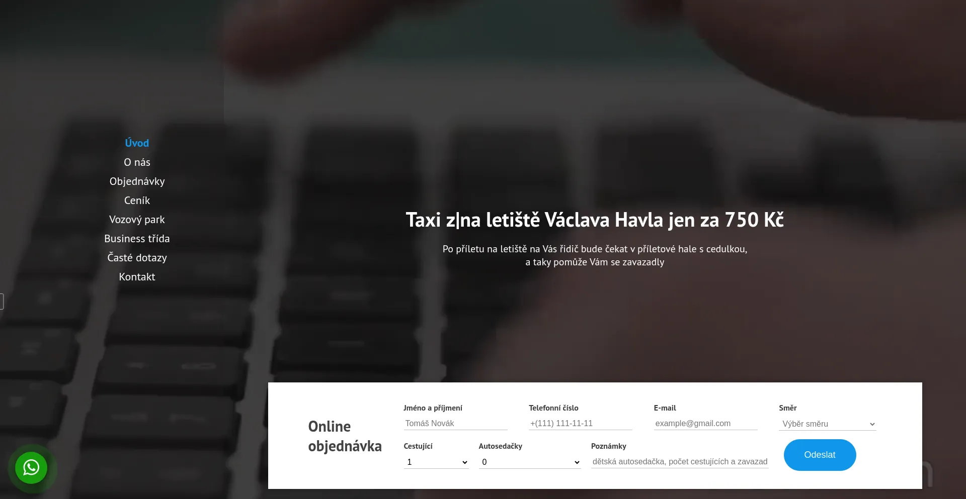 Website screenshot of Letisteexpress.cz