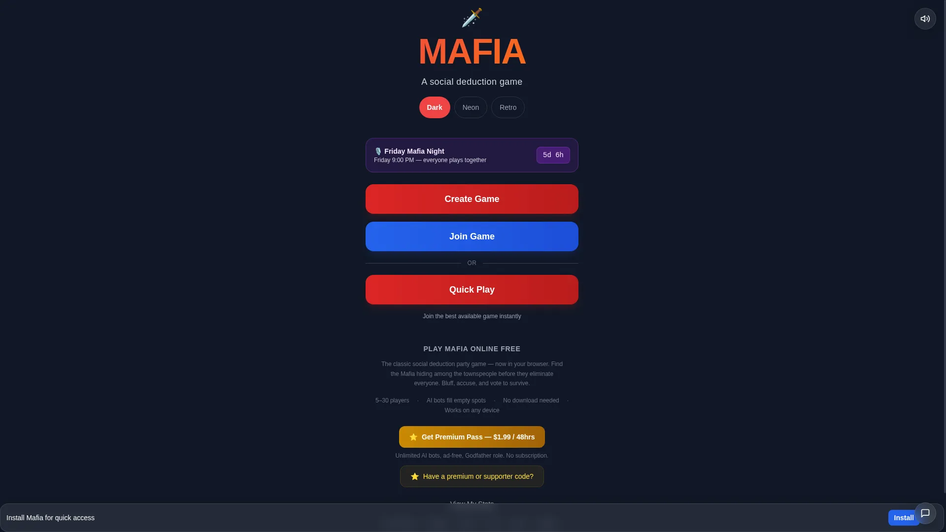 Letsplaymafia.com