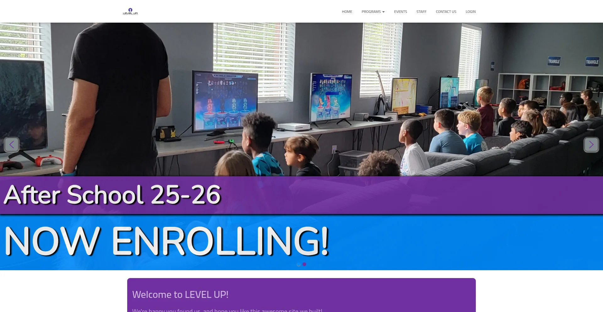 Website screenshot of Levelupinstem.com