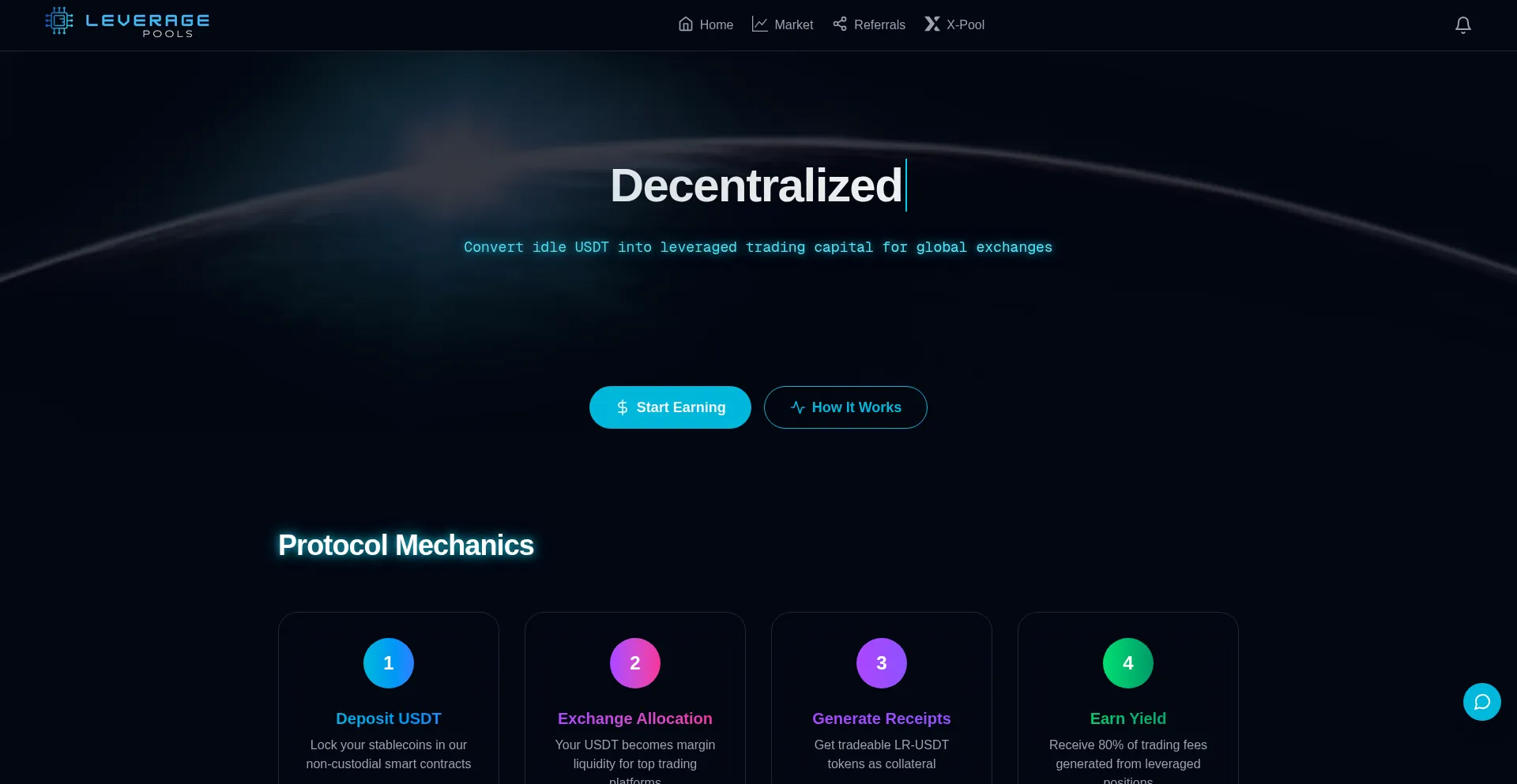 Website screenshot of Leveragepools.com