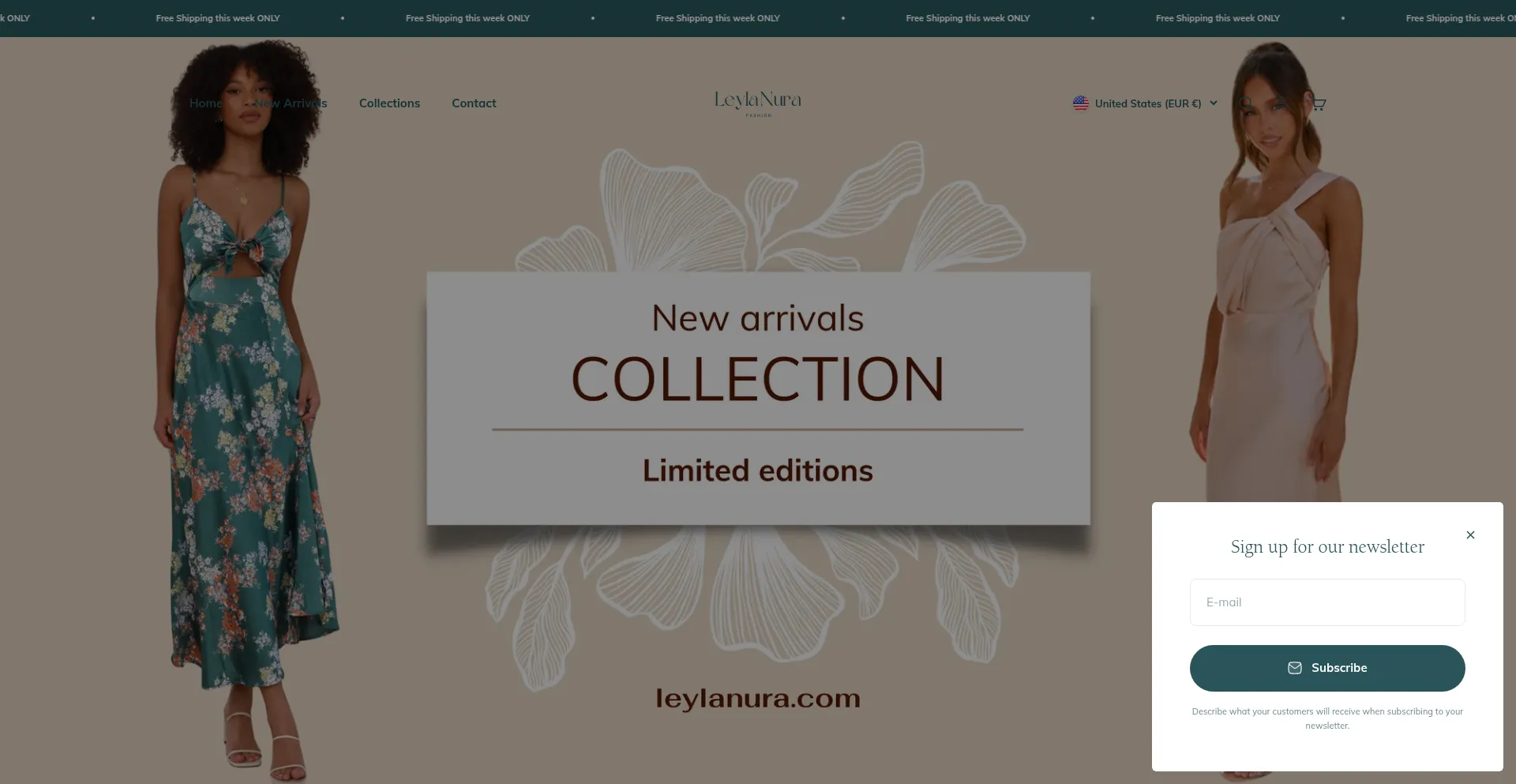 Website screenshot of Leylanura.com