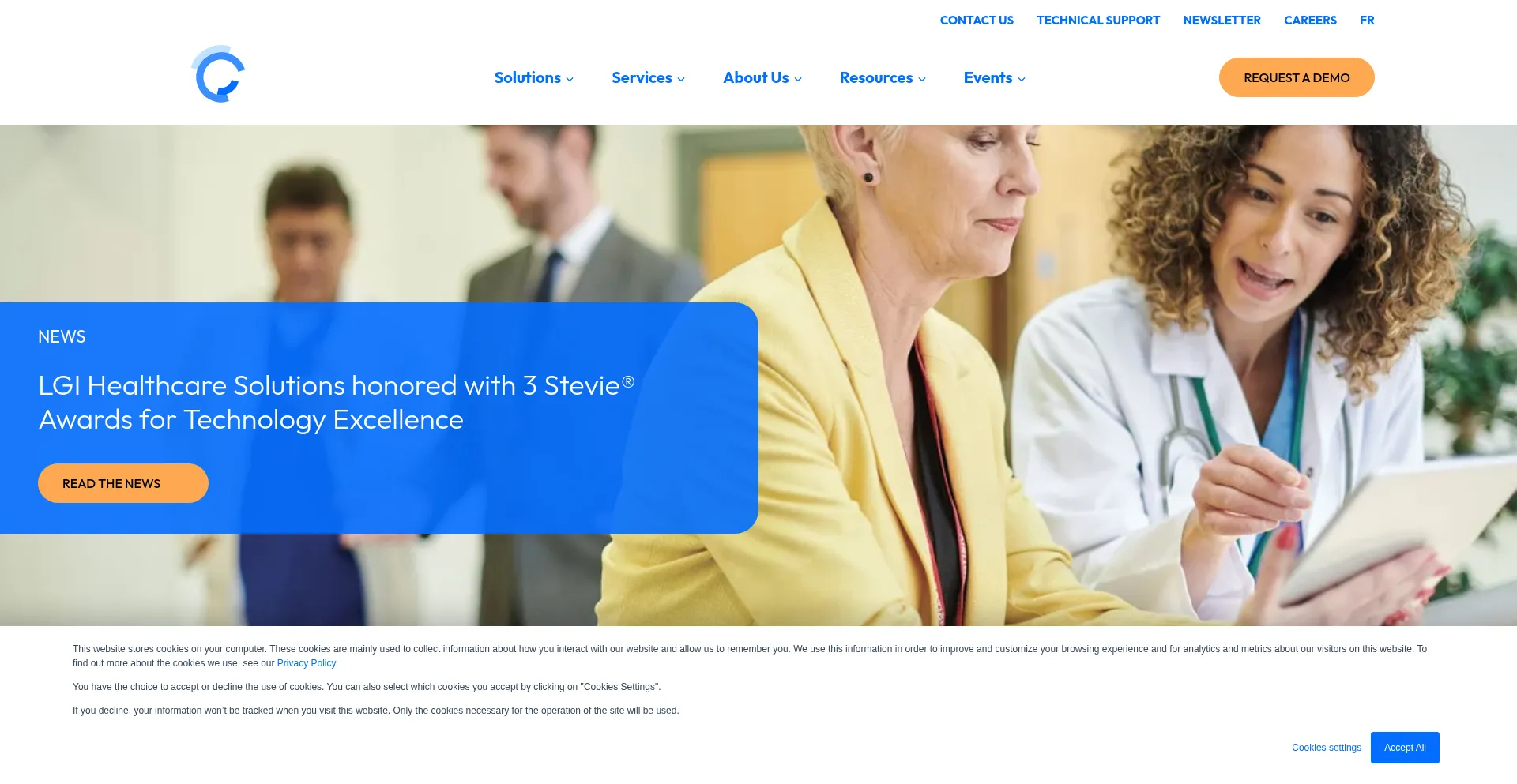 Website screenshot of Lgisolutions.com