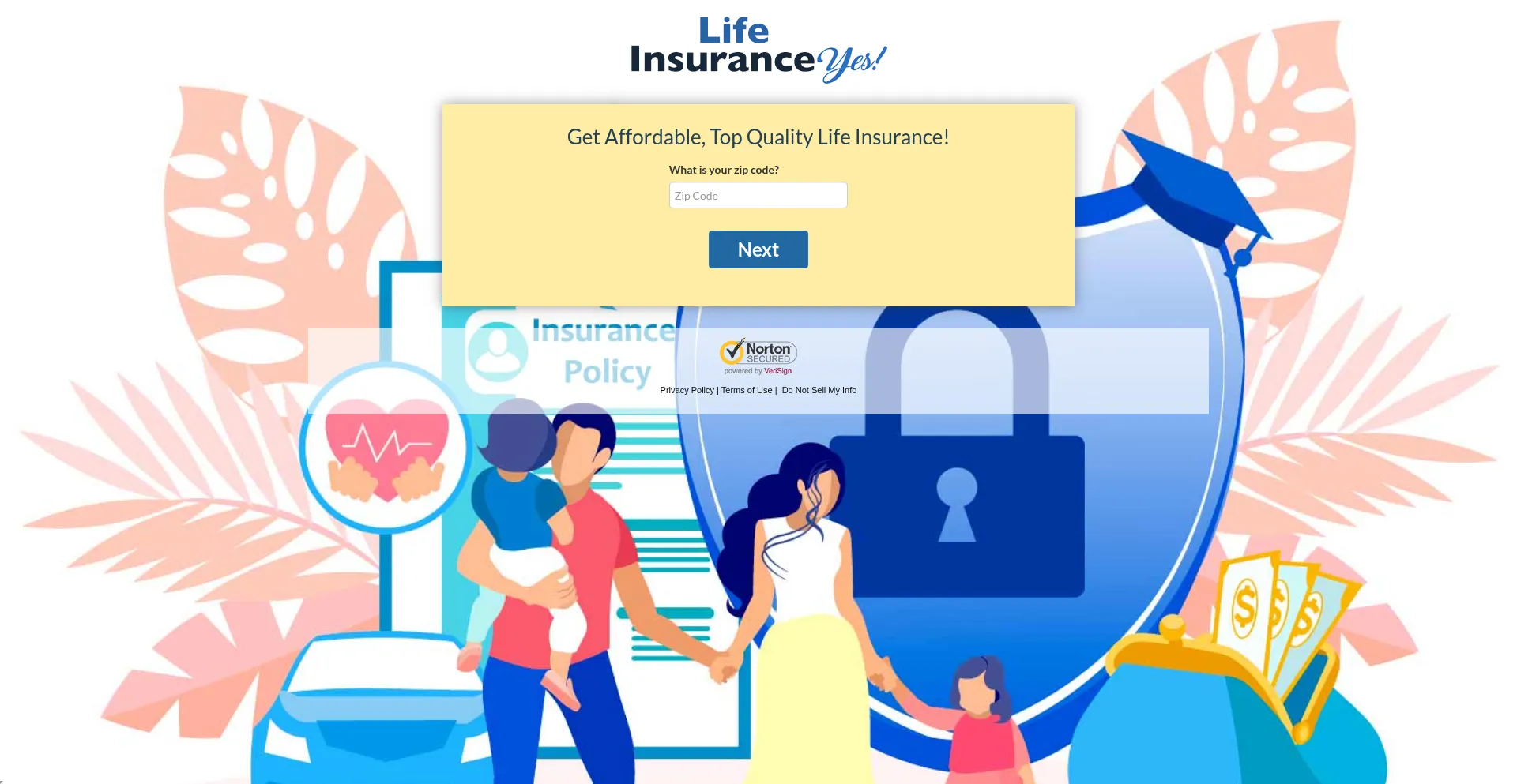 Website screenshot of Lifeinsuranceyes.org