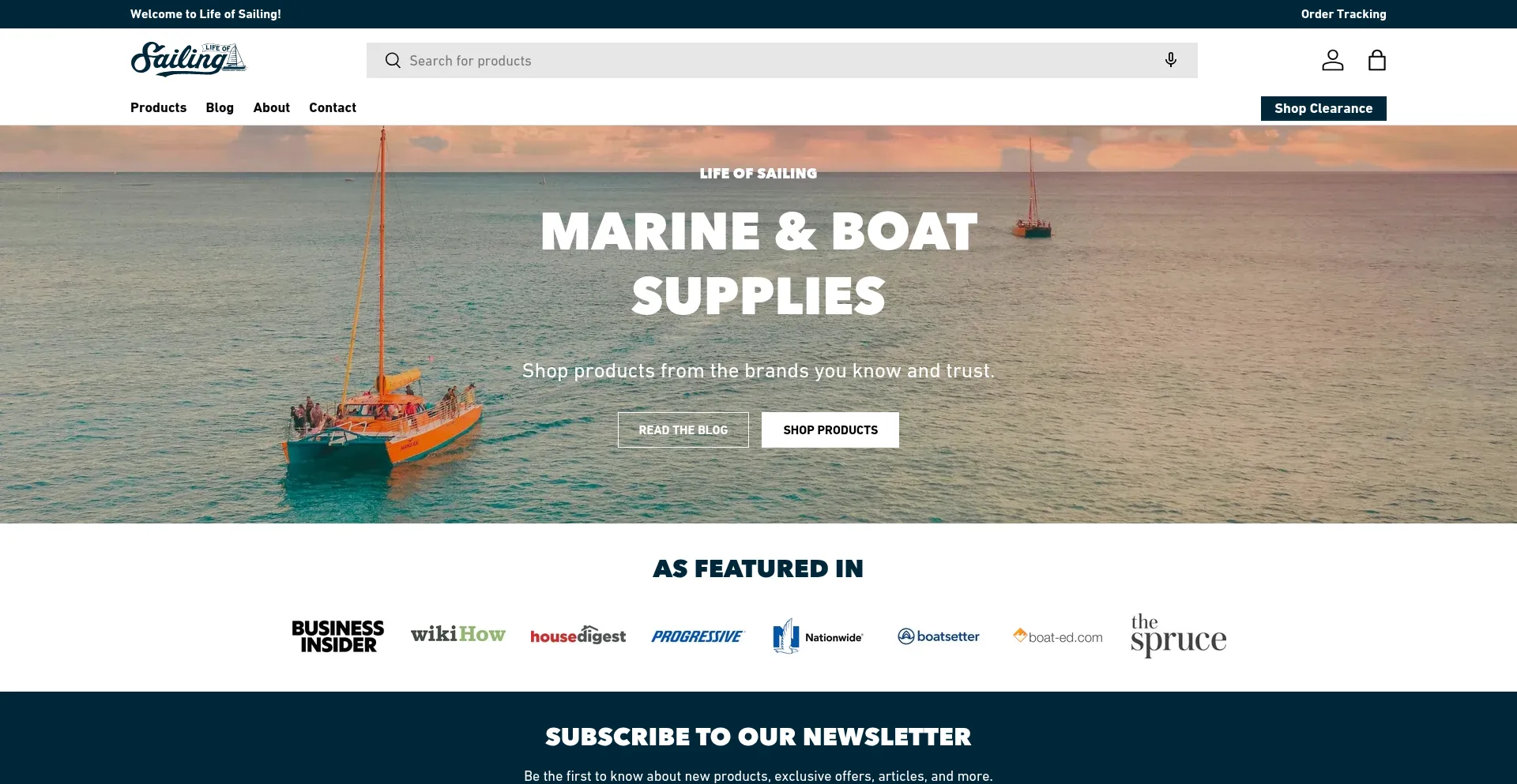 Website screenshot of Lifeofsailing.com