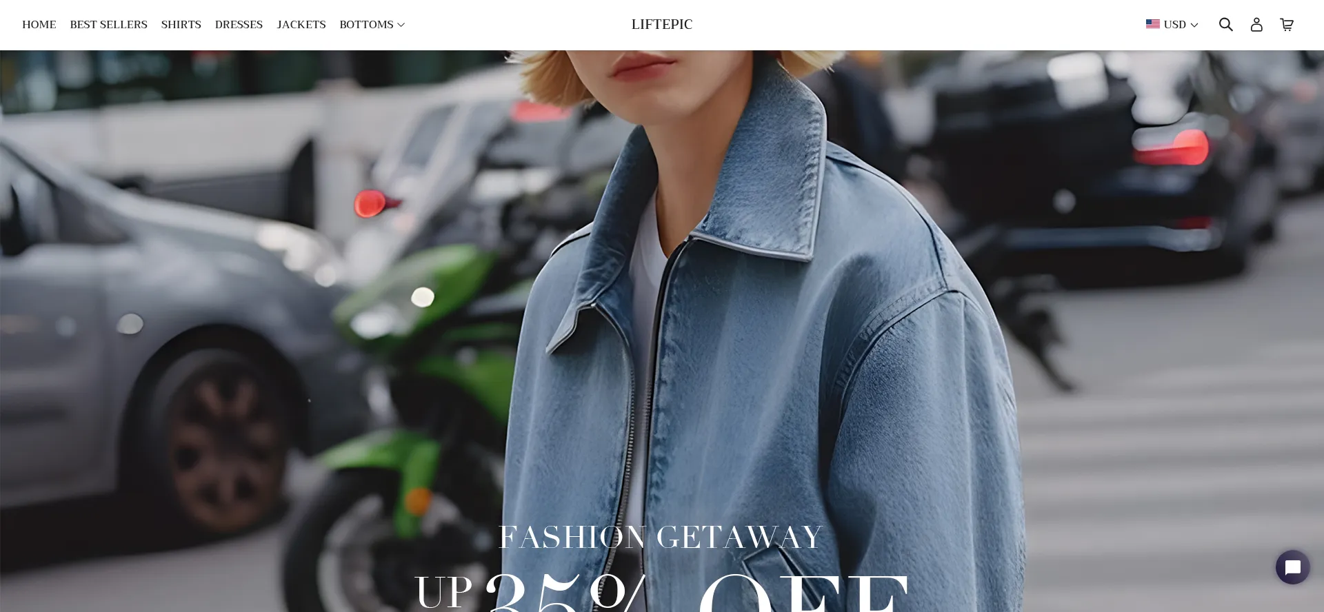 Website screenshot of Liftepic.com