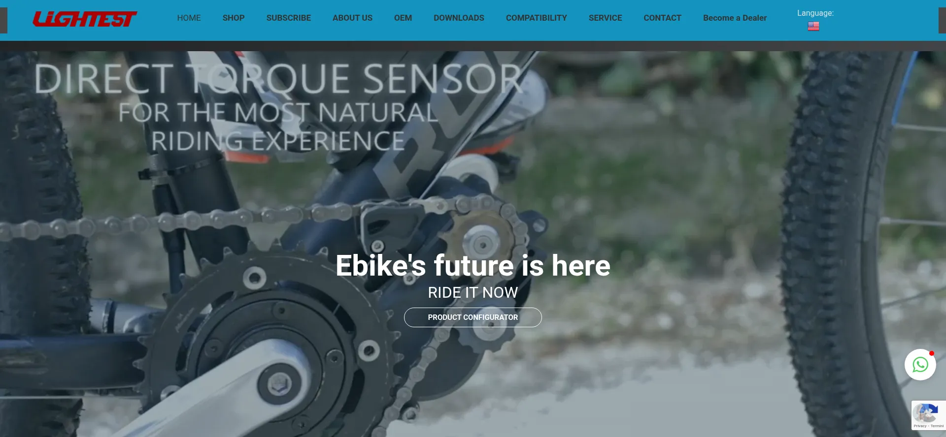 Website screenshot of Lightest.bike