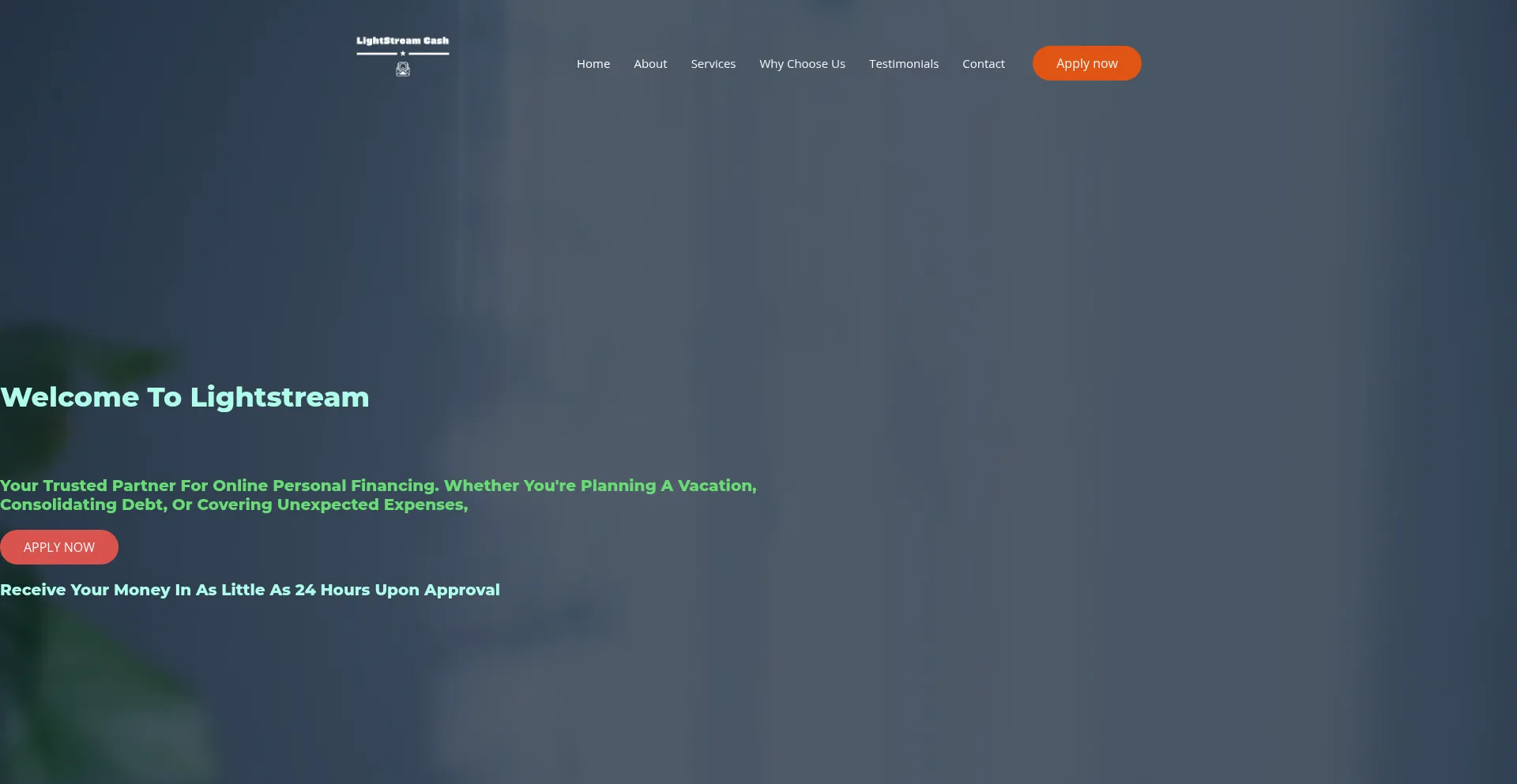 Website screenshot of Lightstream.cash