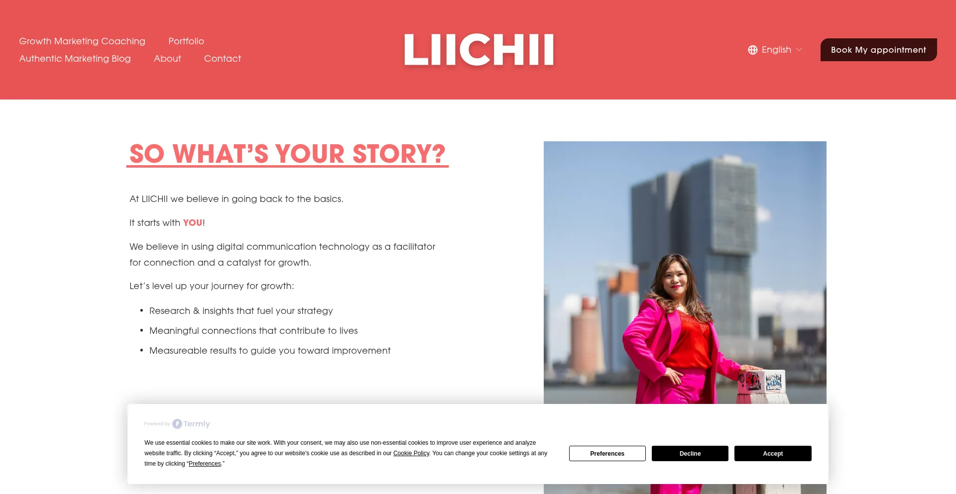 Website screenshot of Liichii.com