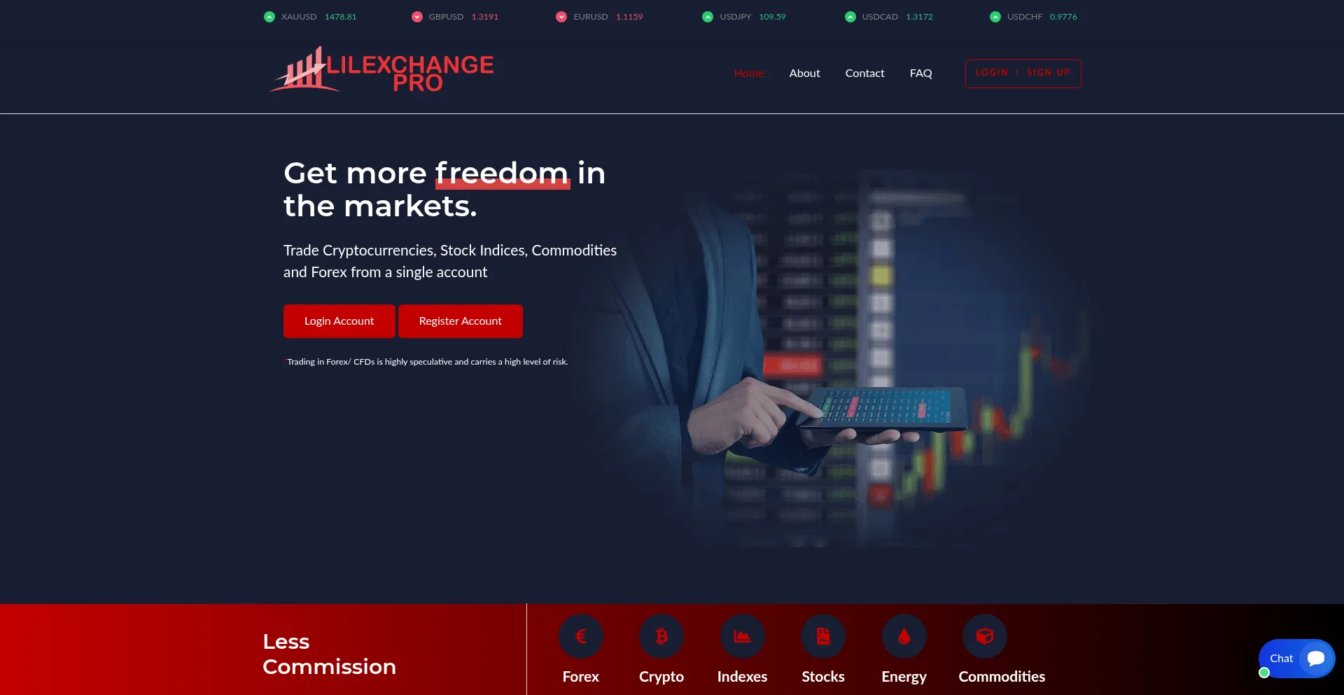 Website screenshot of Lilexchangepro.com