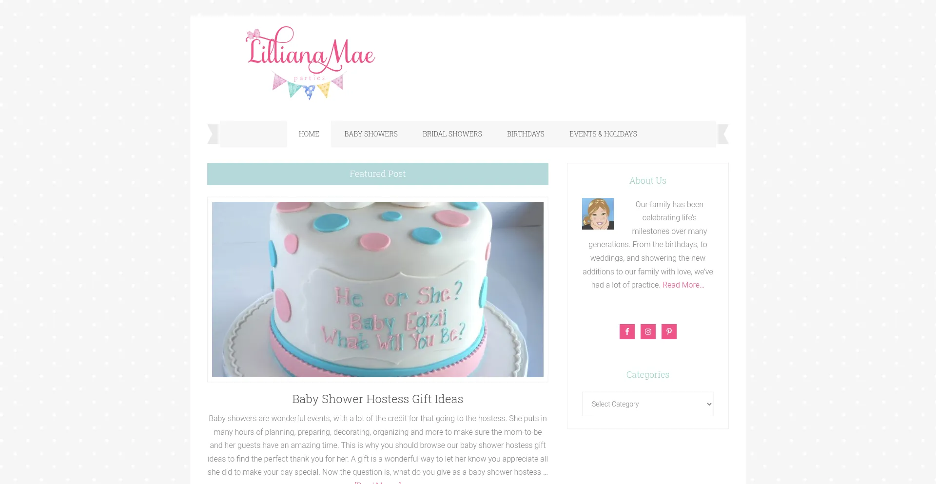Website screenshot of Lillianamae.com