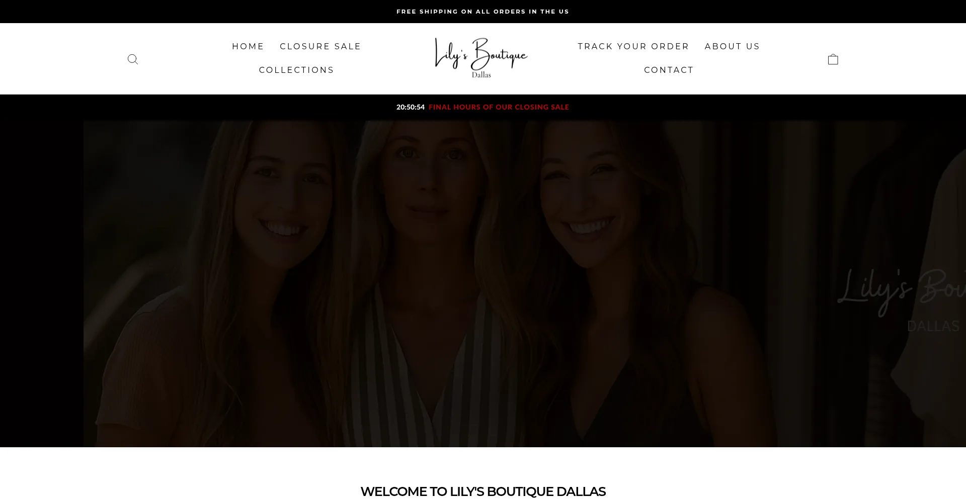 Website screenshot of Lilysboutique-dallas.com