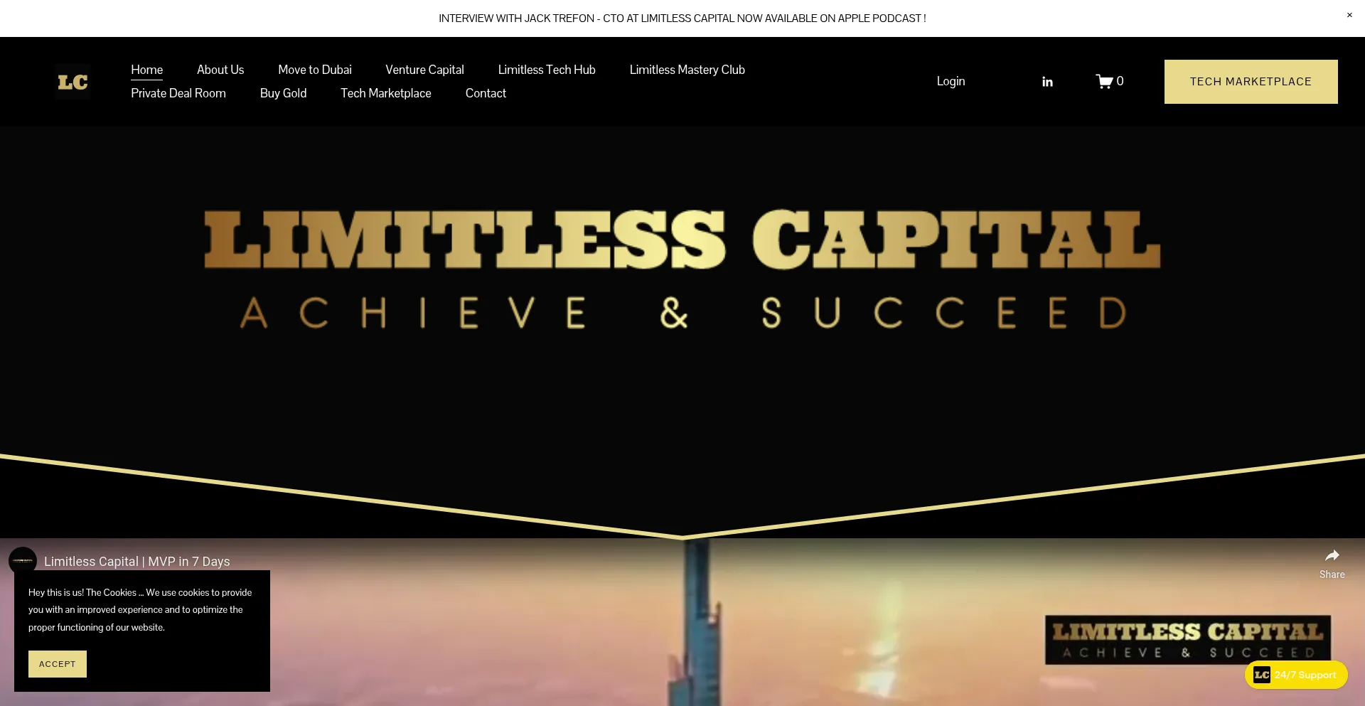 Website screenshot of Limitless-capital.eu