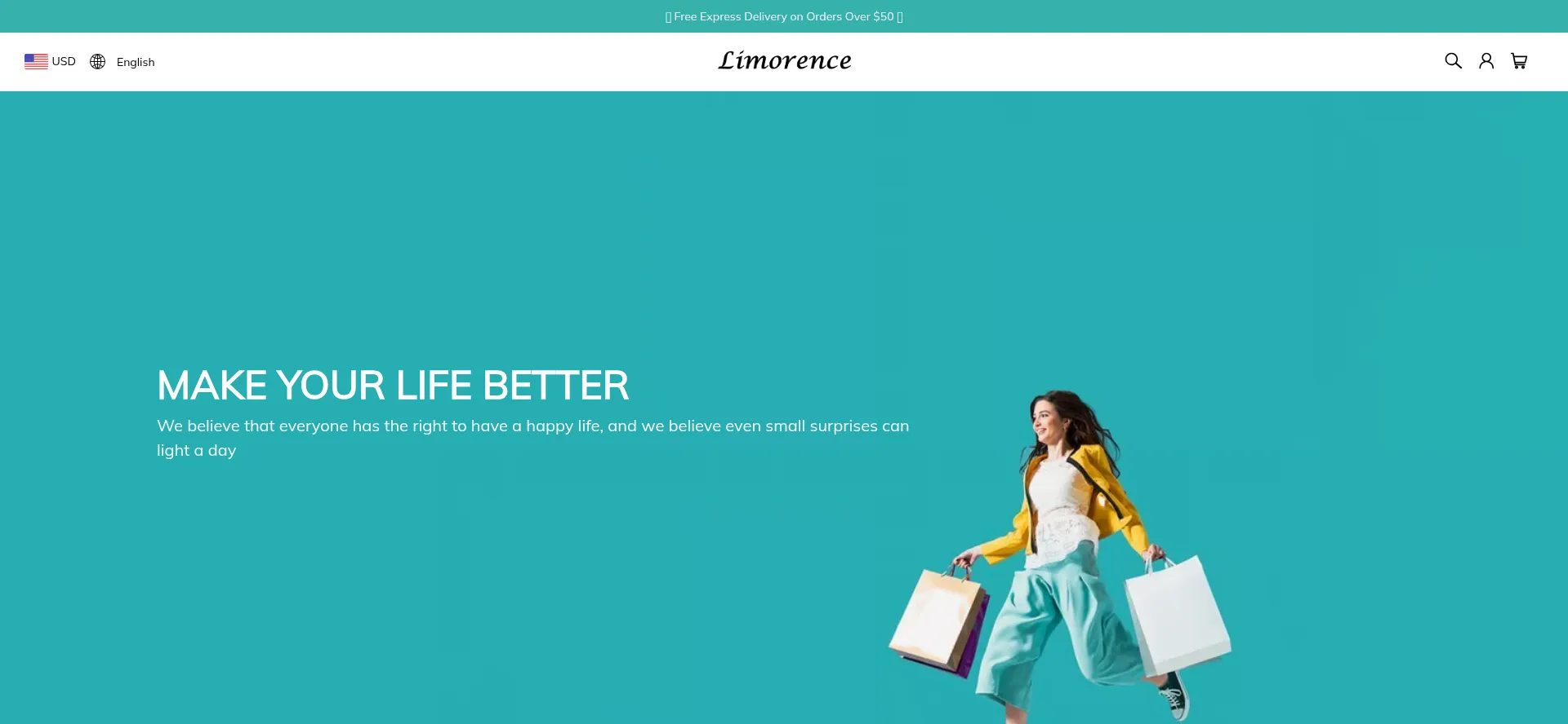 Website screenshot of Limorence.com