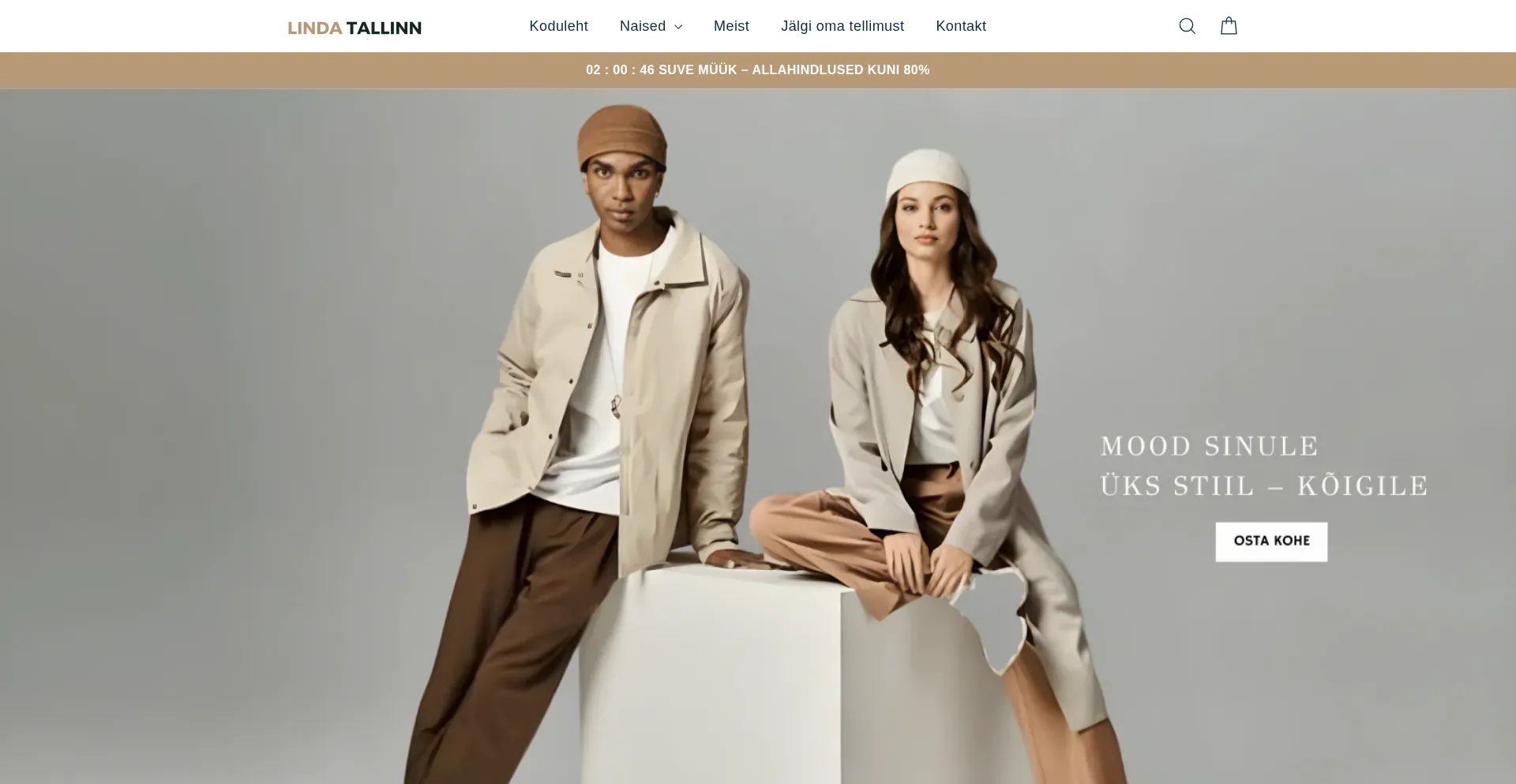 Website screenshot of Linda-tallinn.com