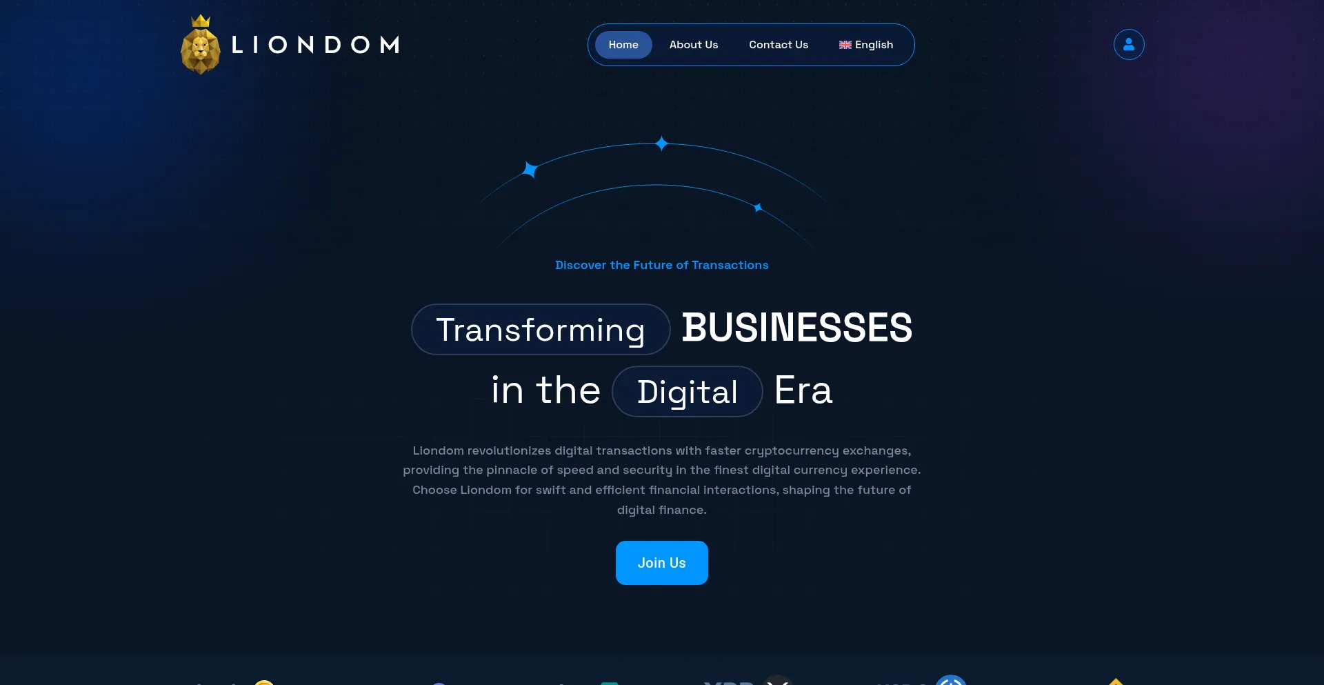 Website screenshot of Liondom.com