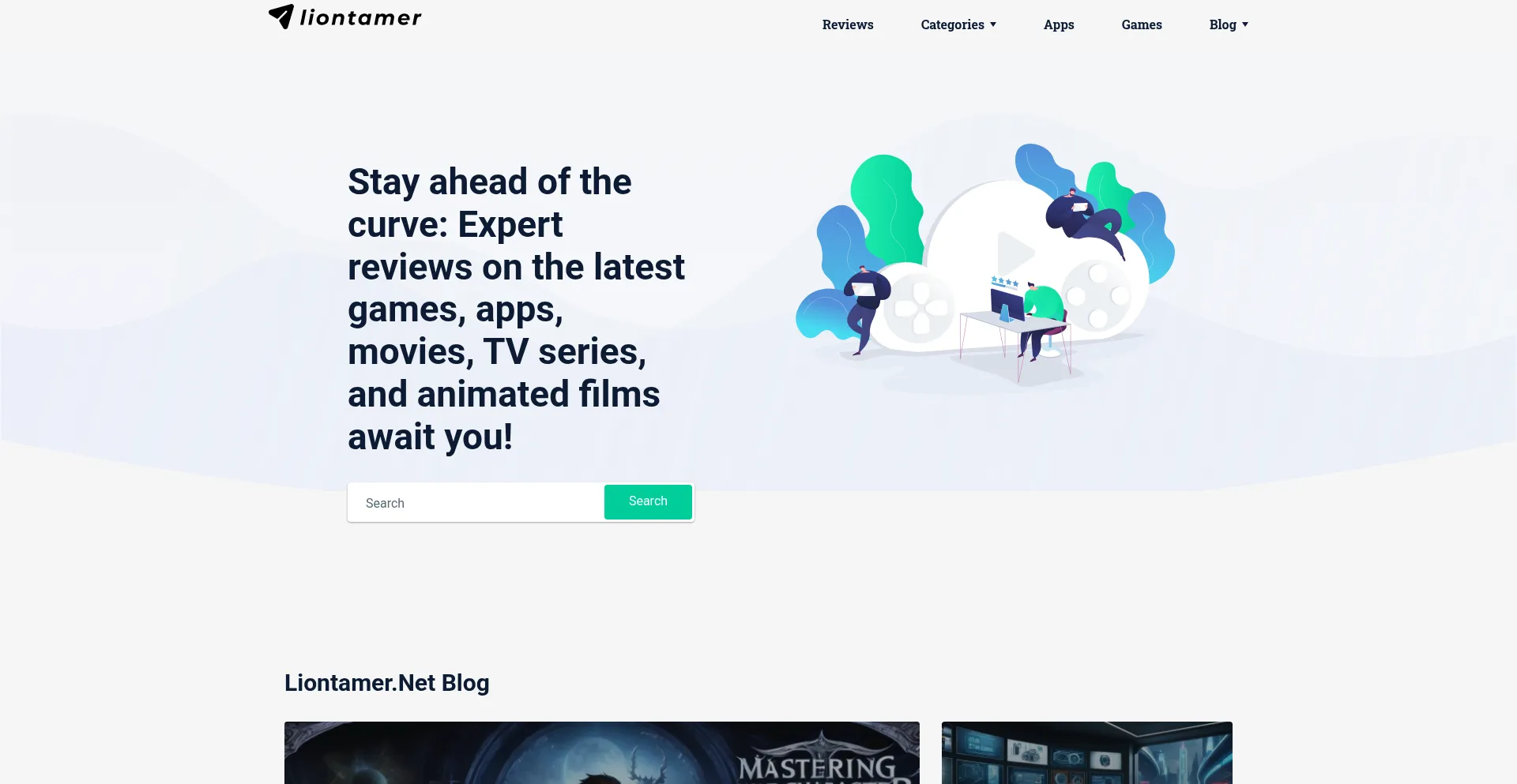 Website screenshot of Liontamer.net
