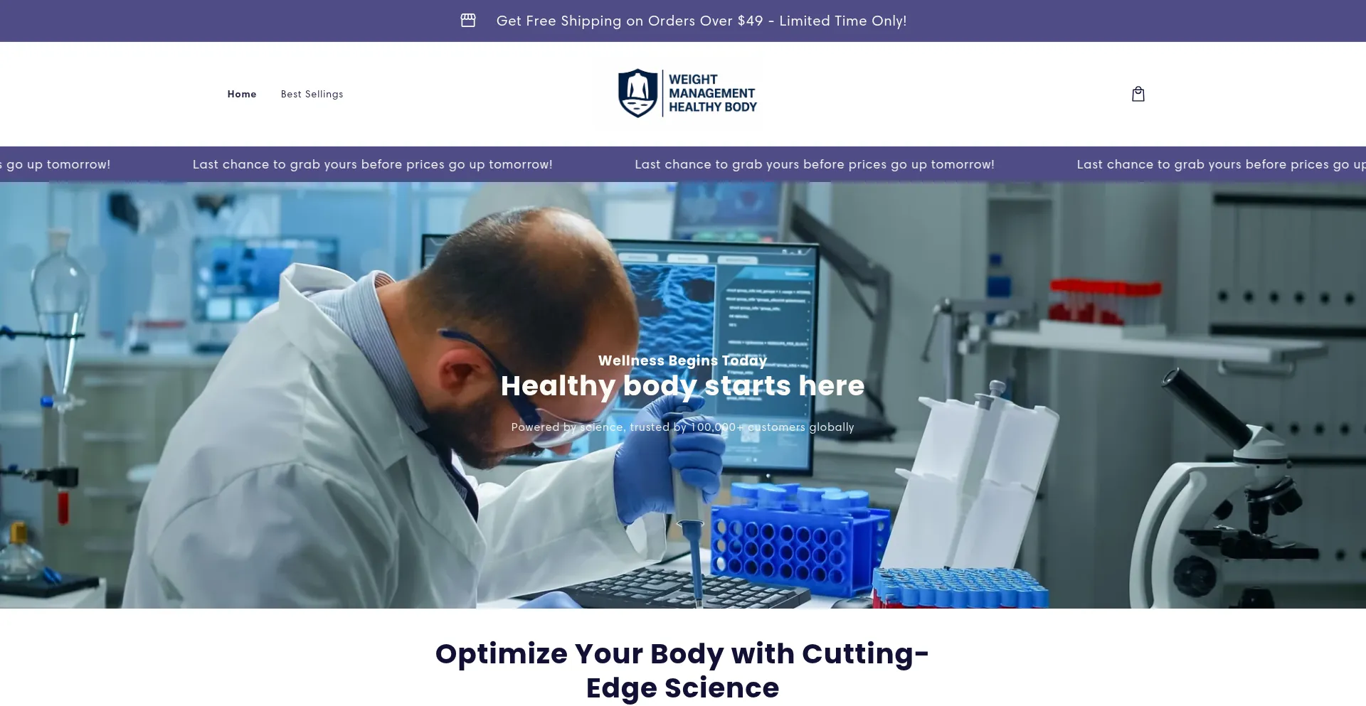 Website screenshot of Lipolyzelabs.com