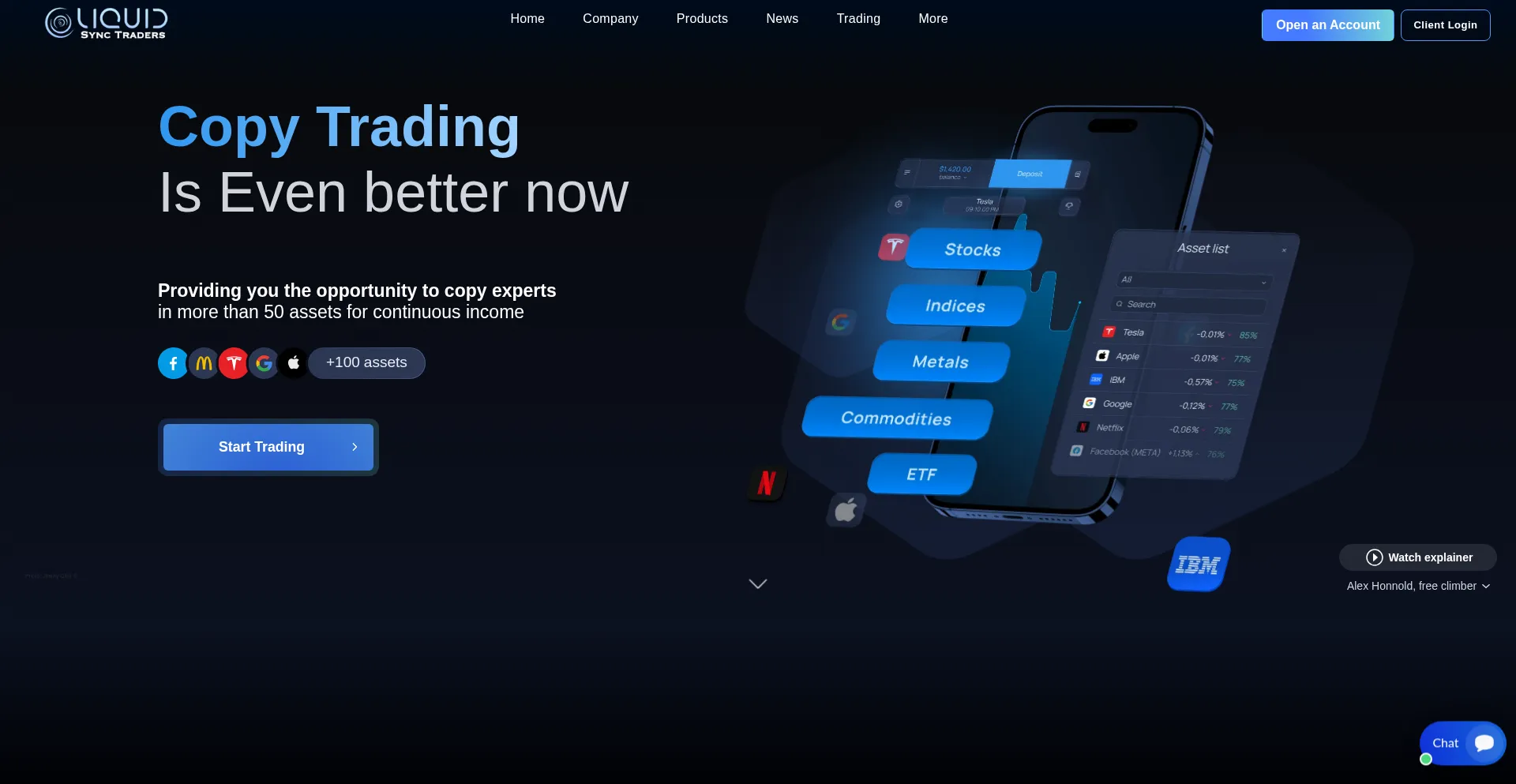 Website screenshot of Liquidsynctraders.com