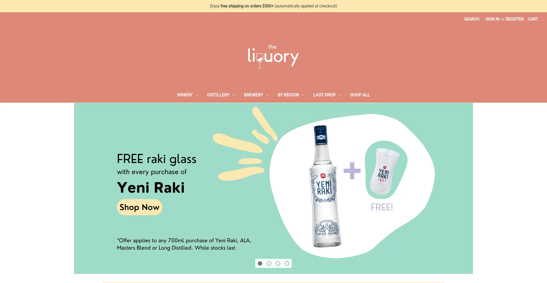 Website screenshot of Liquory.com.au