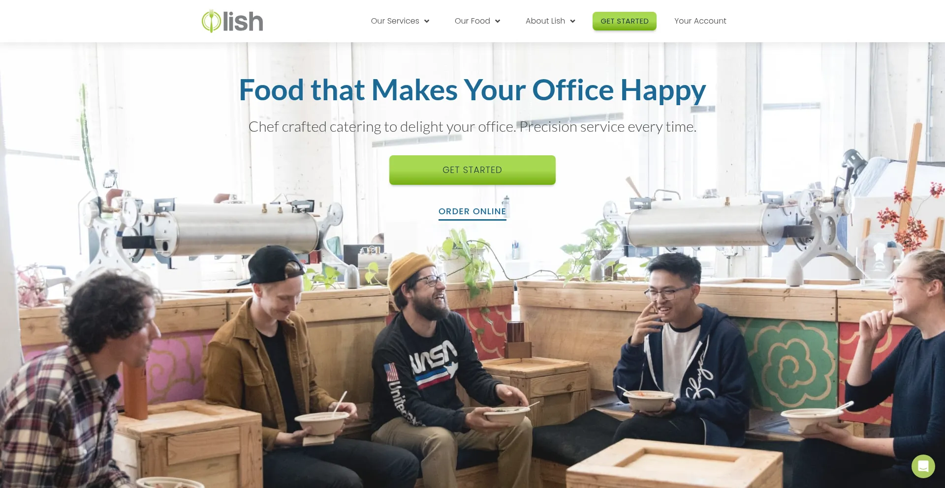 Website screenshot of Lishfood.com