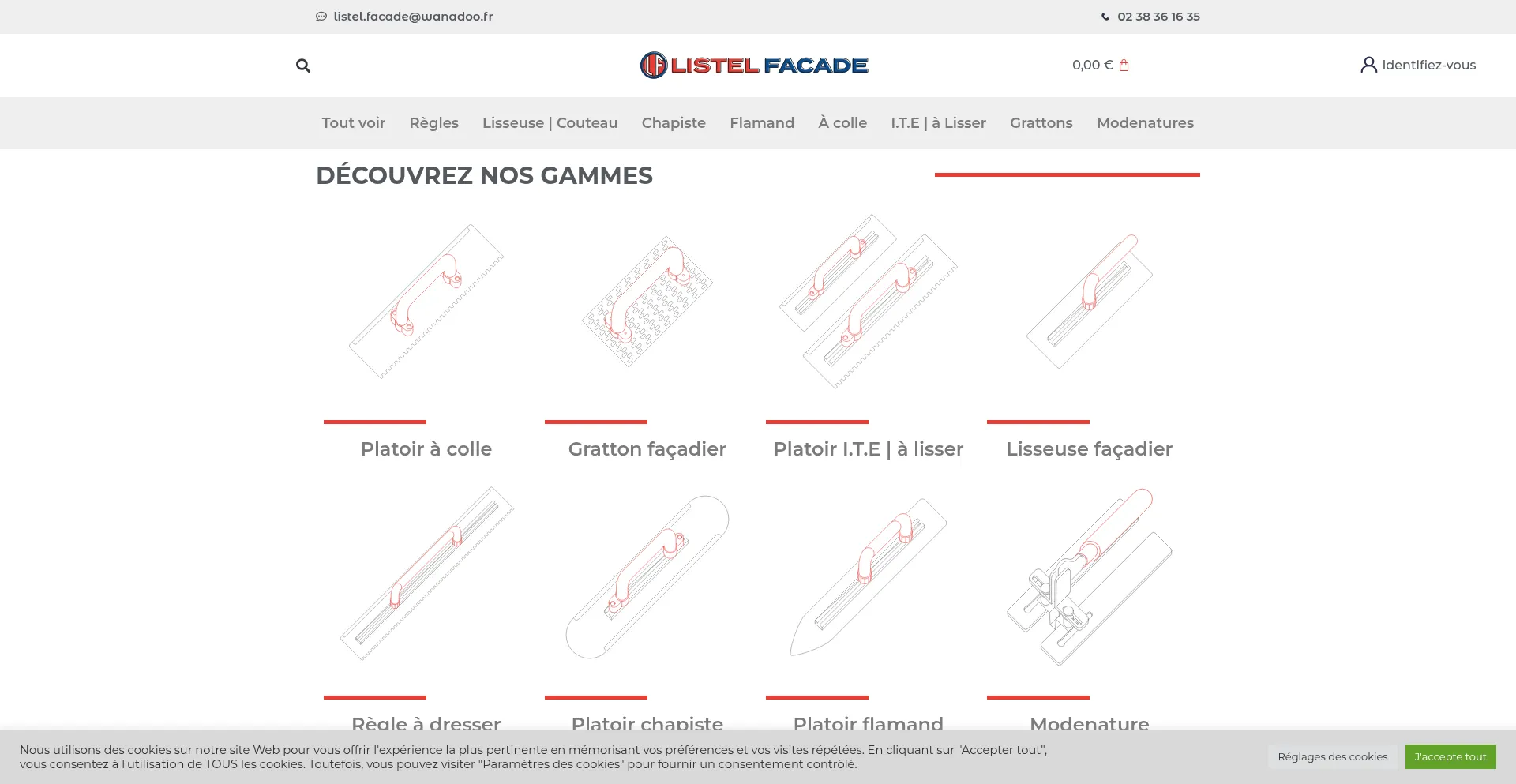 Website screenshot of Listel-facade.com