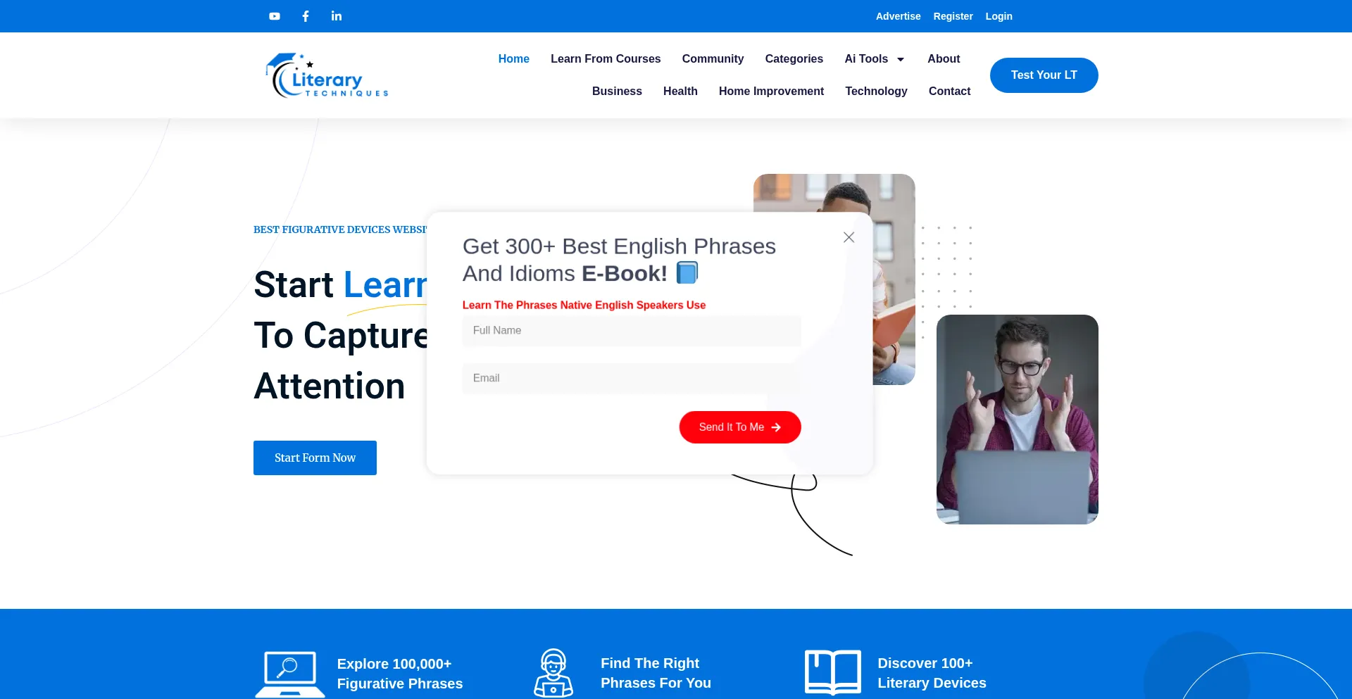 Website screenshot of Literary-techniques.com
