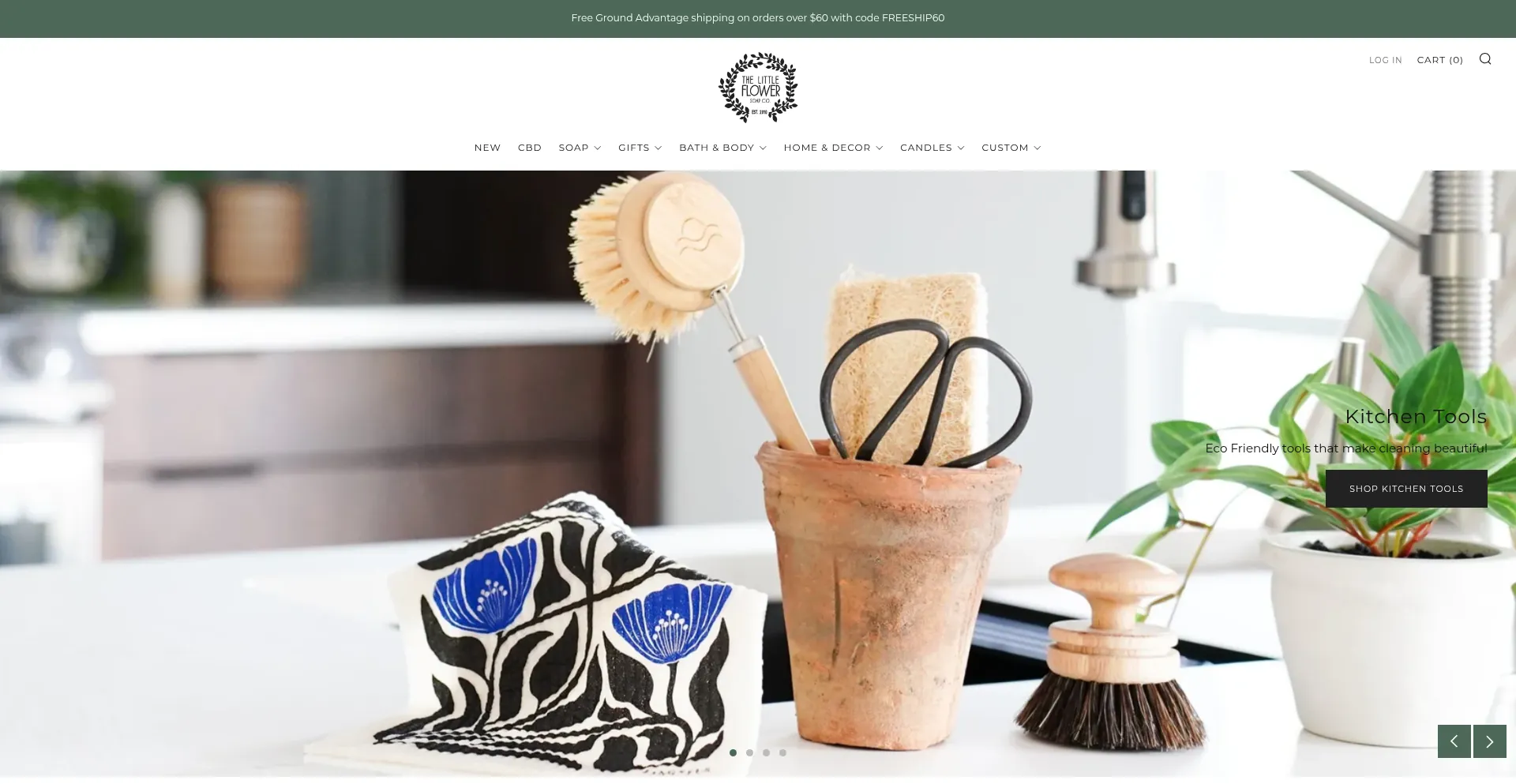 Website screenshot of Littleflowersoap.com