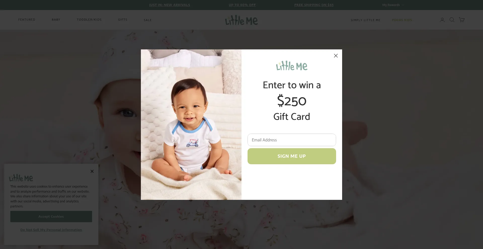 Website screenshot of Littleme.com