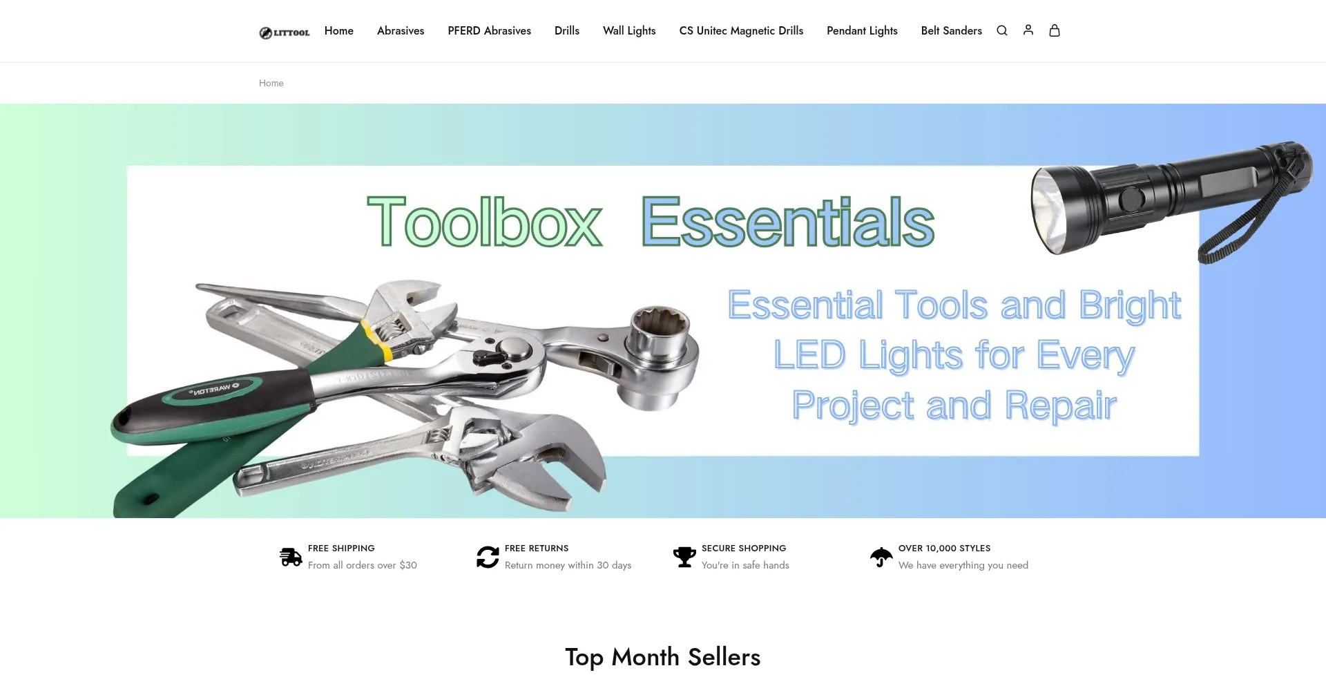 Website screenshot of Littool.com