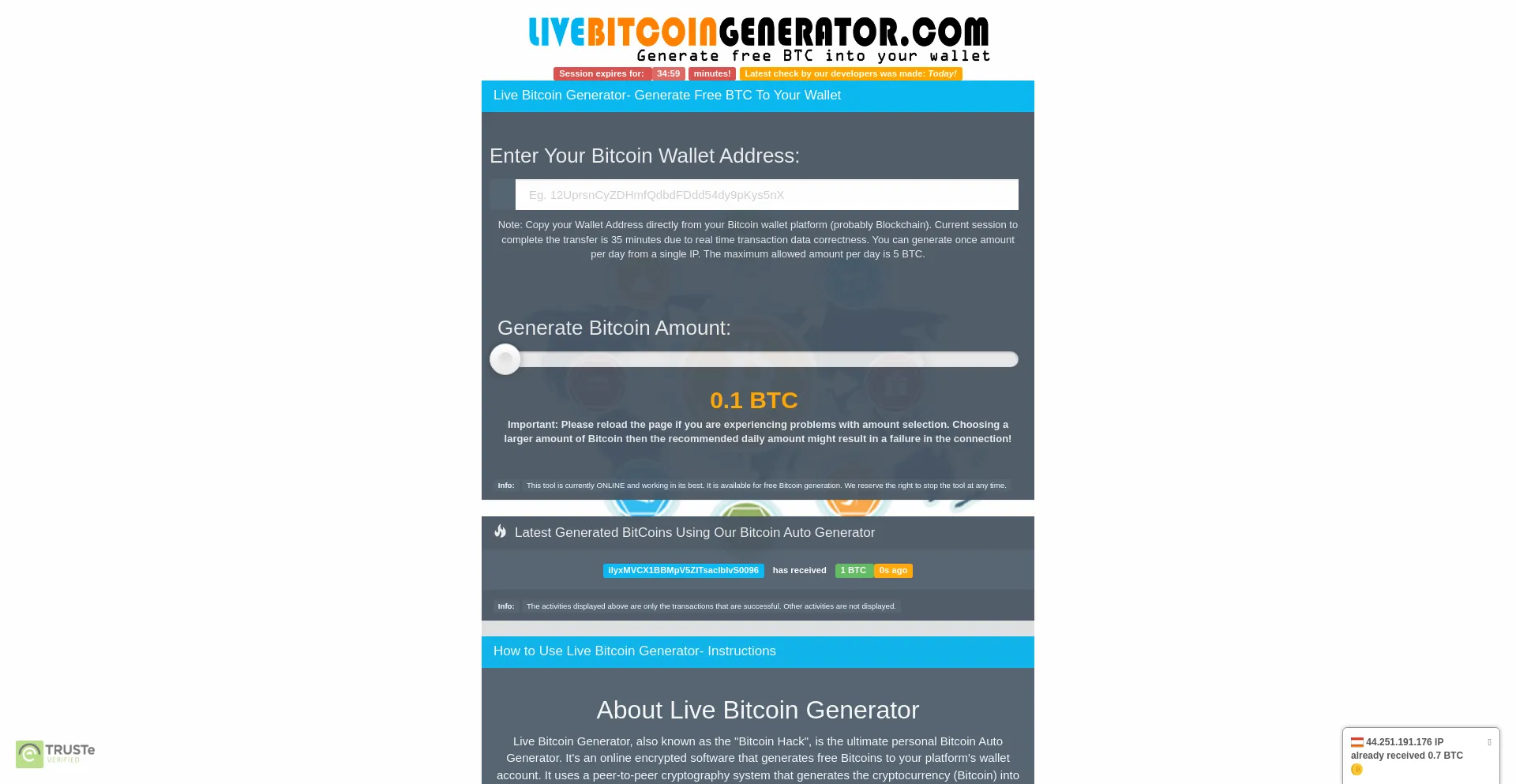 Livebitcoingenerator.com